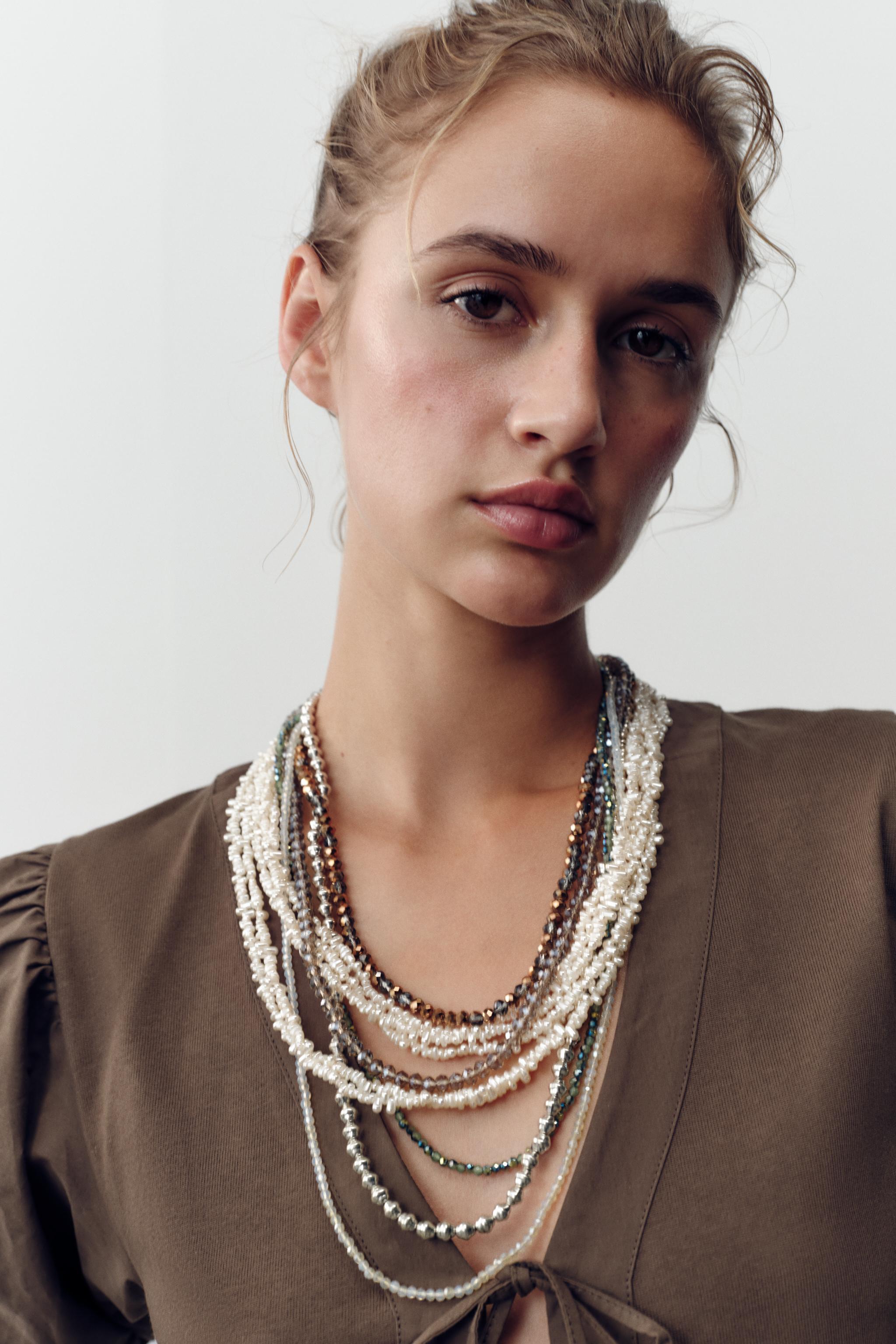 2-PACK OF BEADED PEARL NECKLACES