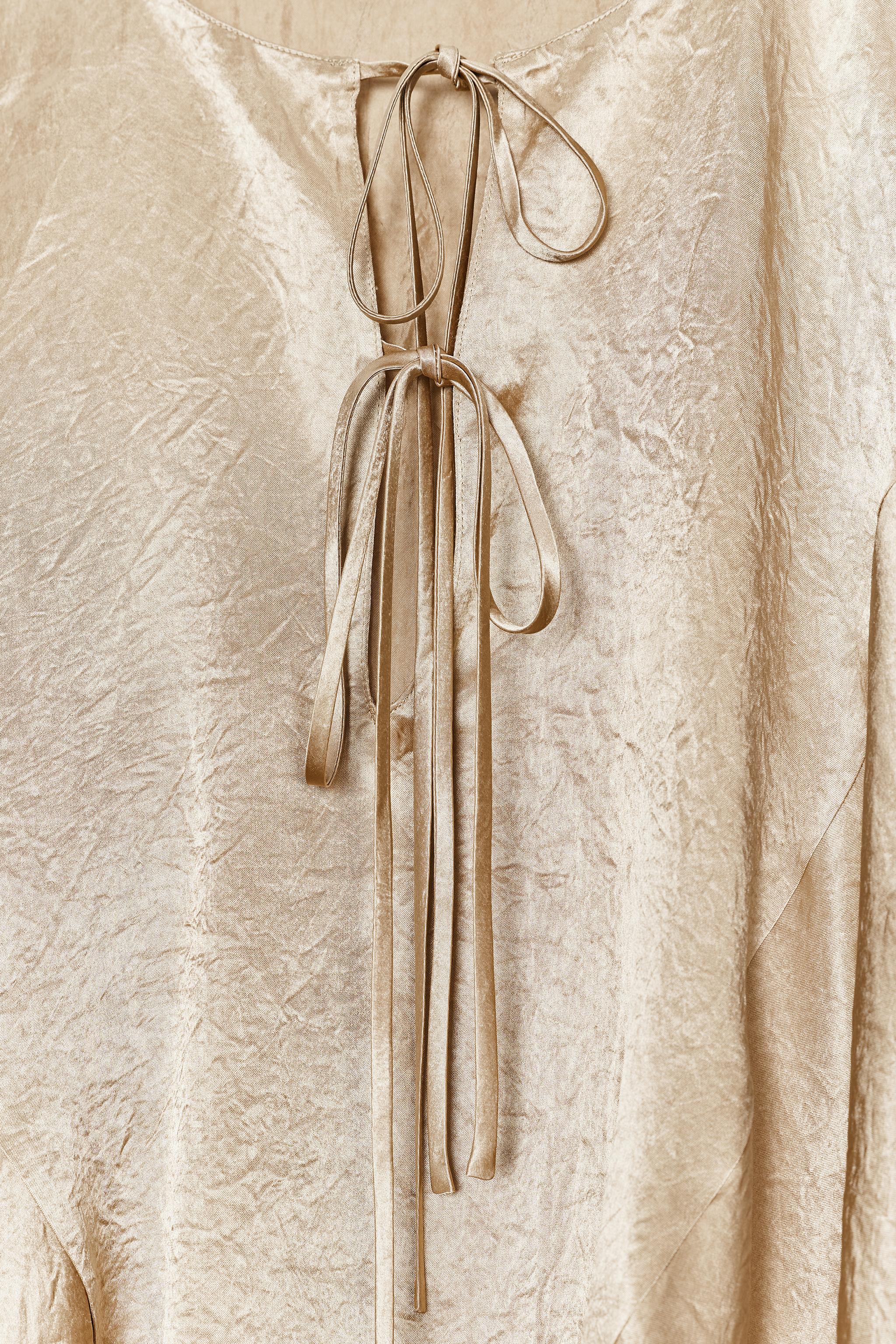 ZW COLLECTION SATIN EFFECT CAPE SHIRT