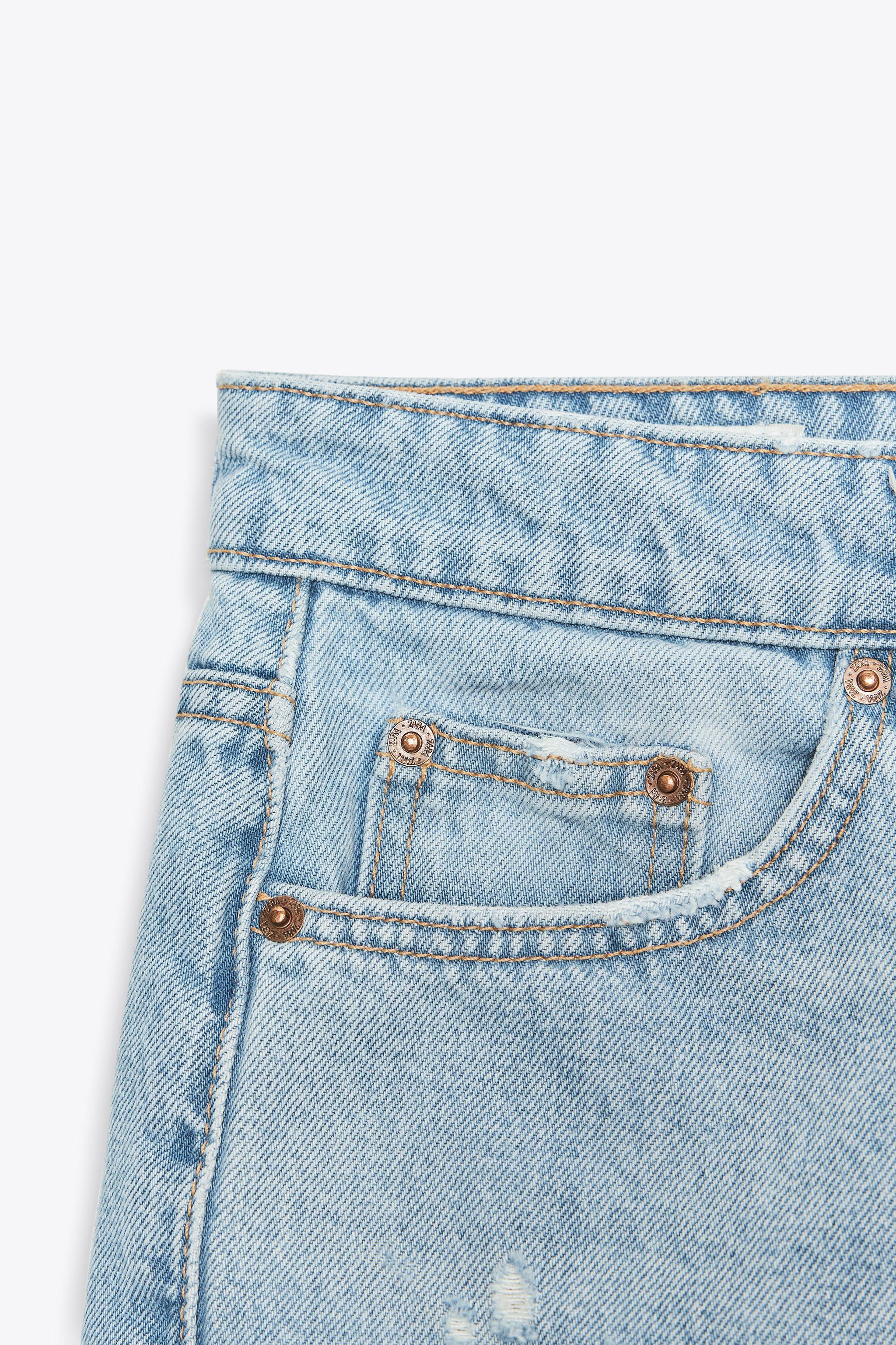 TRF RIPPED MID-RISE MINI DENIM SHORTS