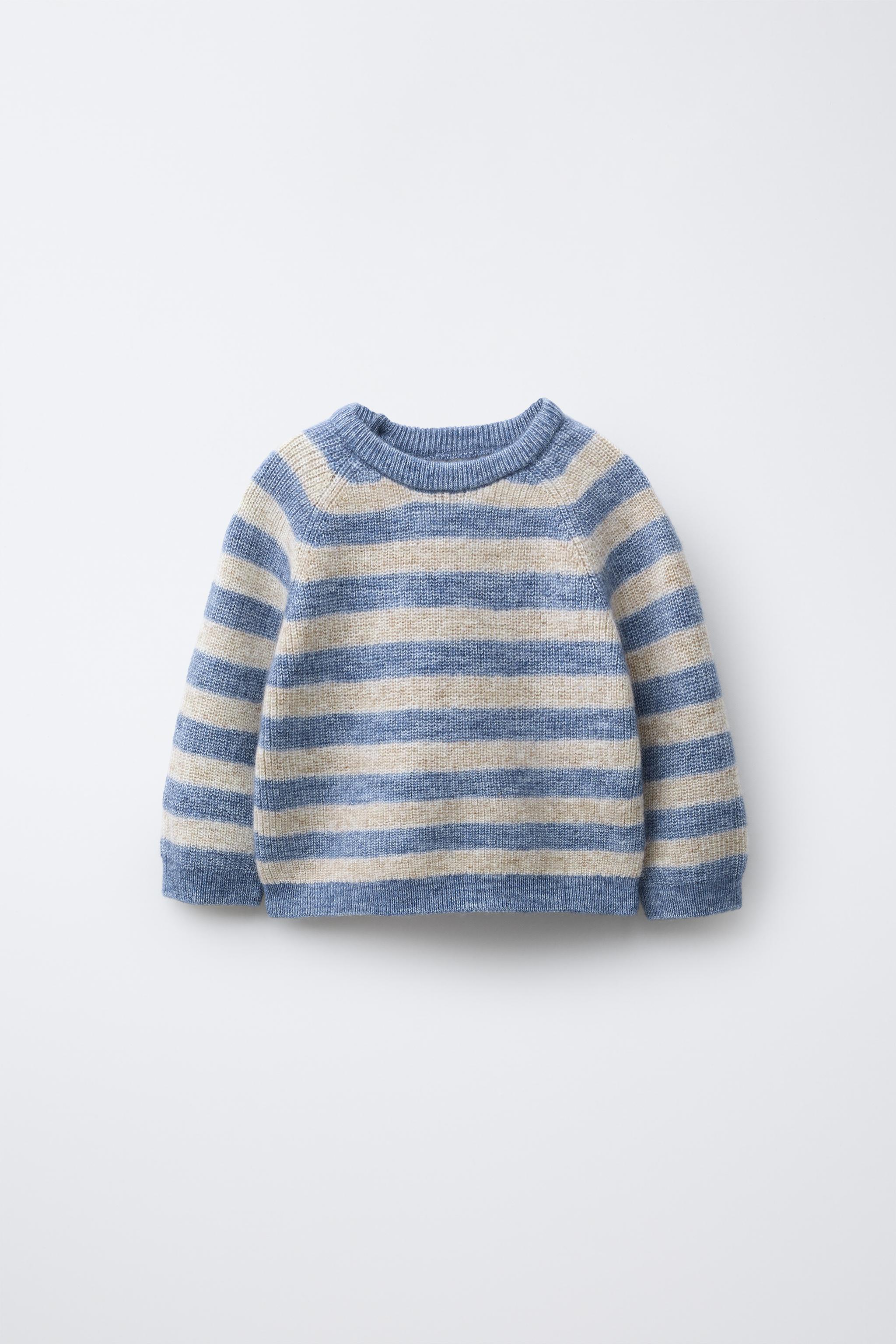 STRIPED WOOL AND CASHMERE SWEATER
