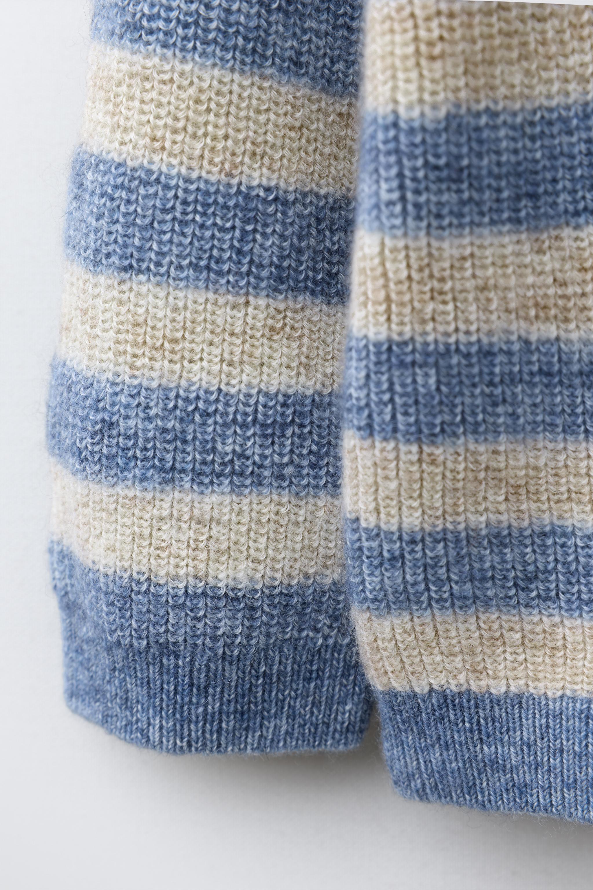STRIPED WOOL AND CASHMERE SWEATER