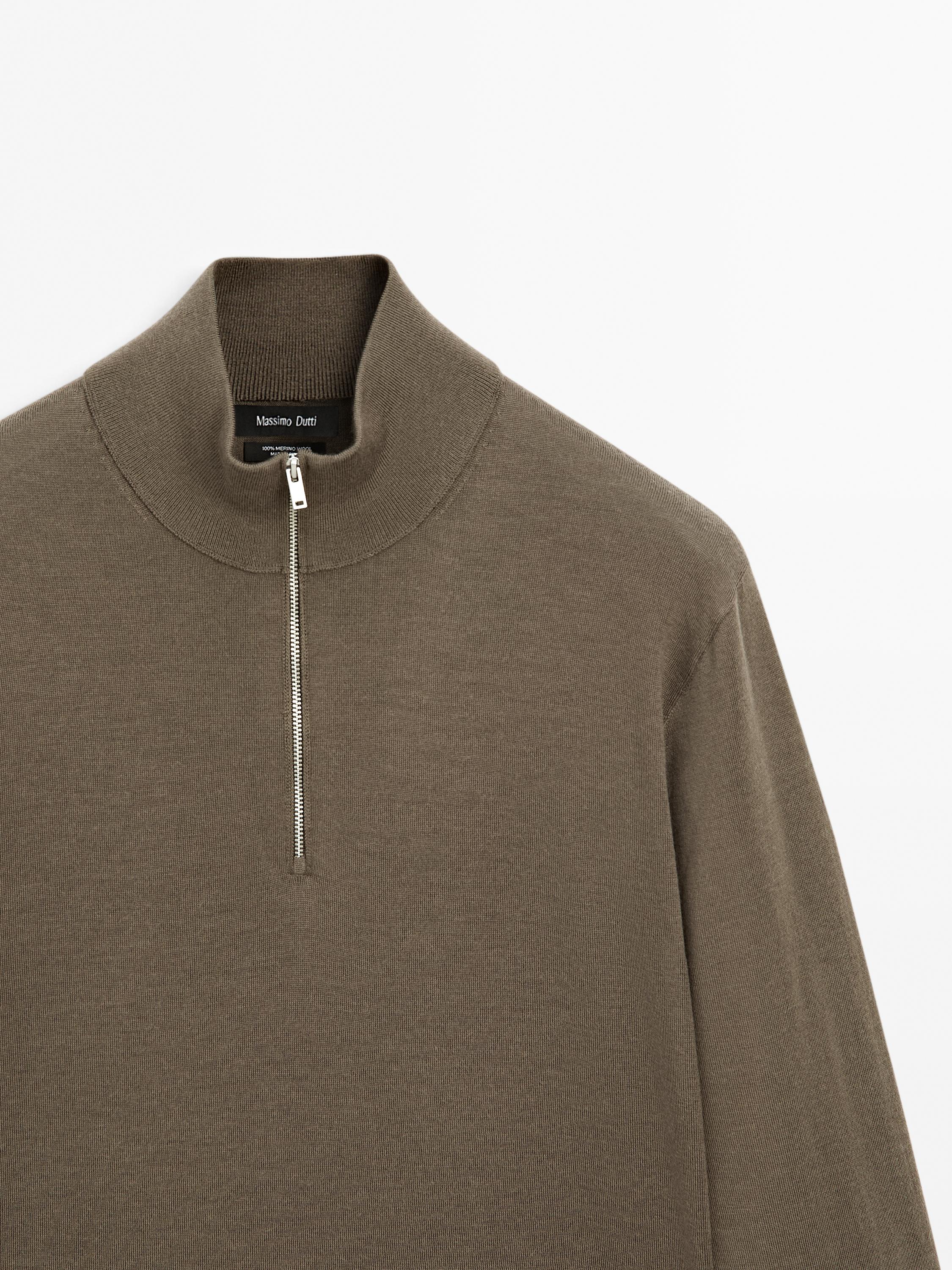 Quarter-zip knit sweater