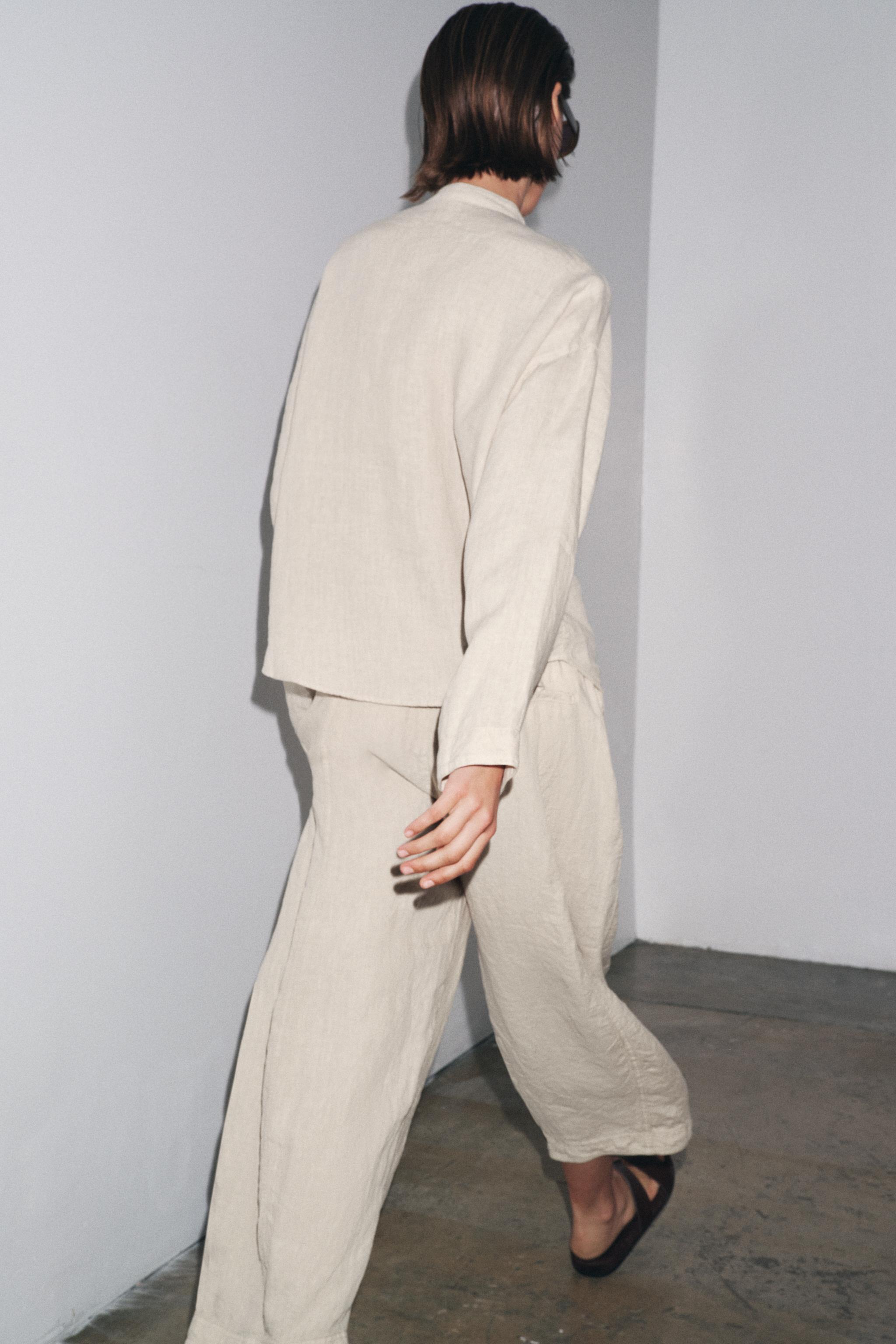 100% LINEN OVERSHIRT ZW COLLECTION