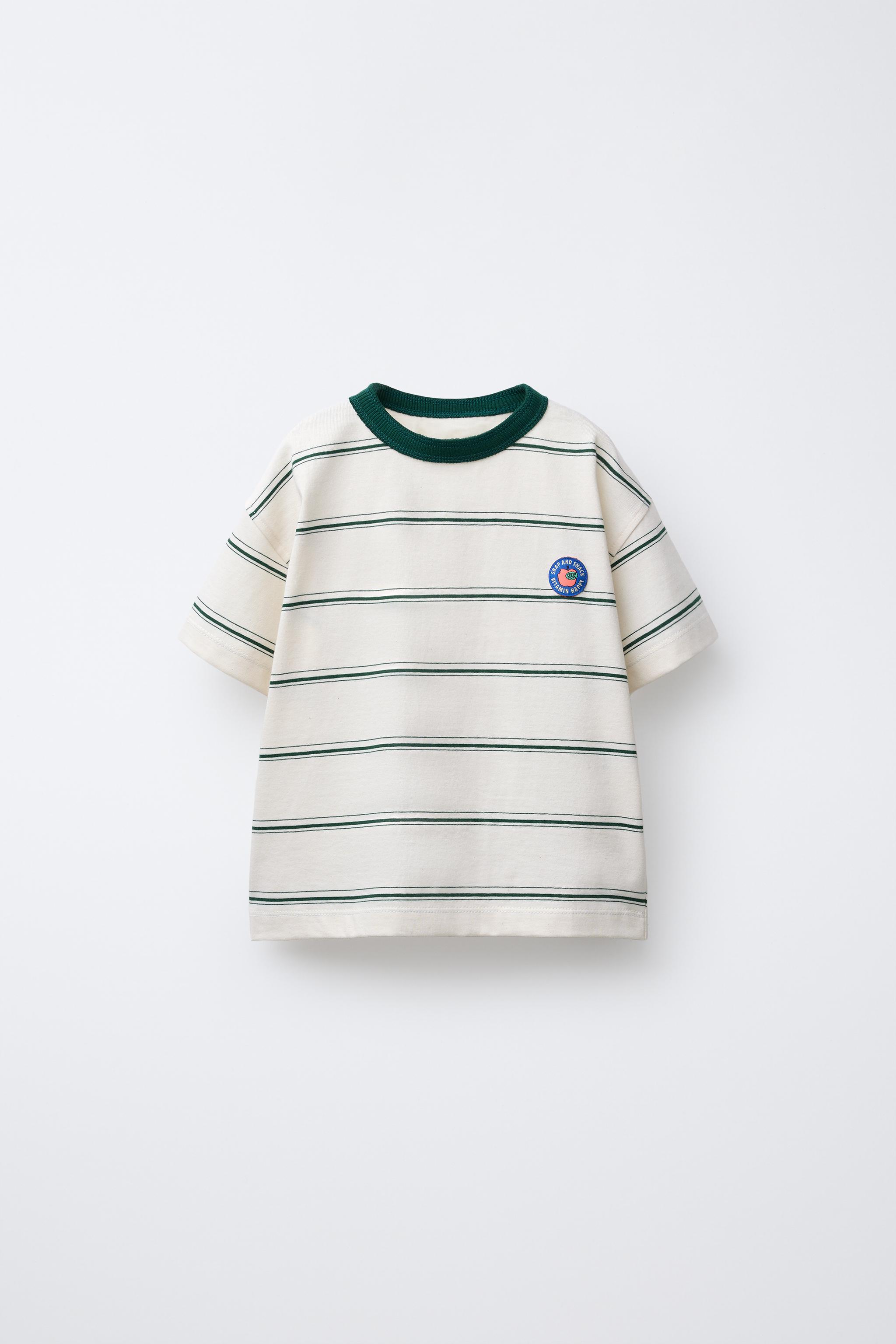 STRIPED PATCH T-SHIRT