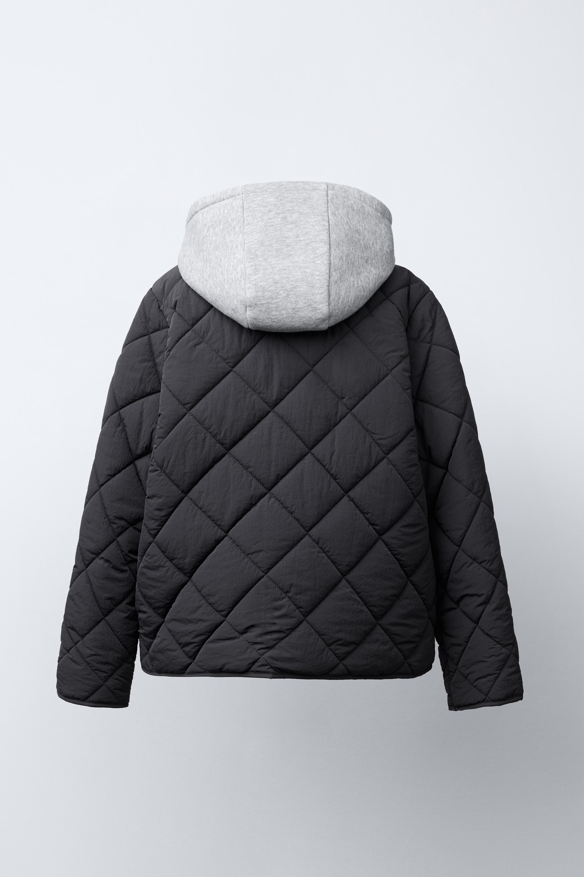 HOODED SWEATSHIRT PUFFER JACKET