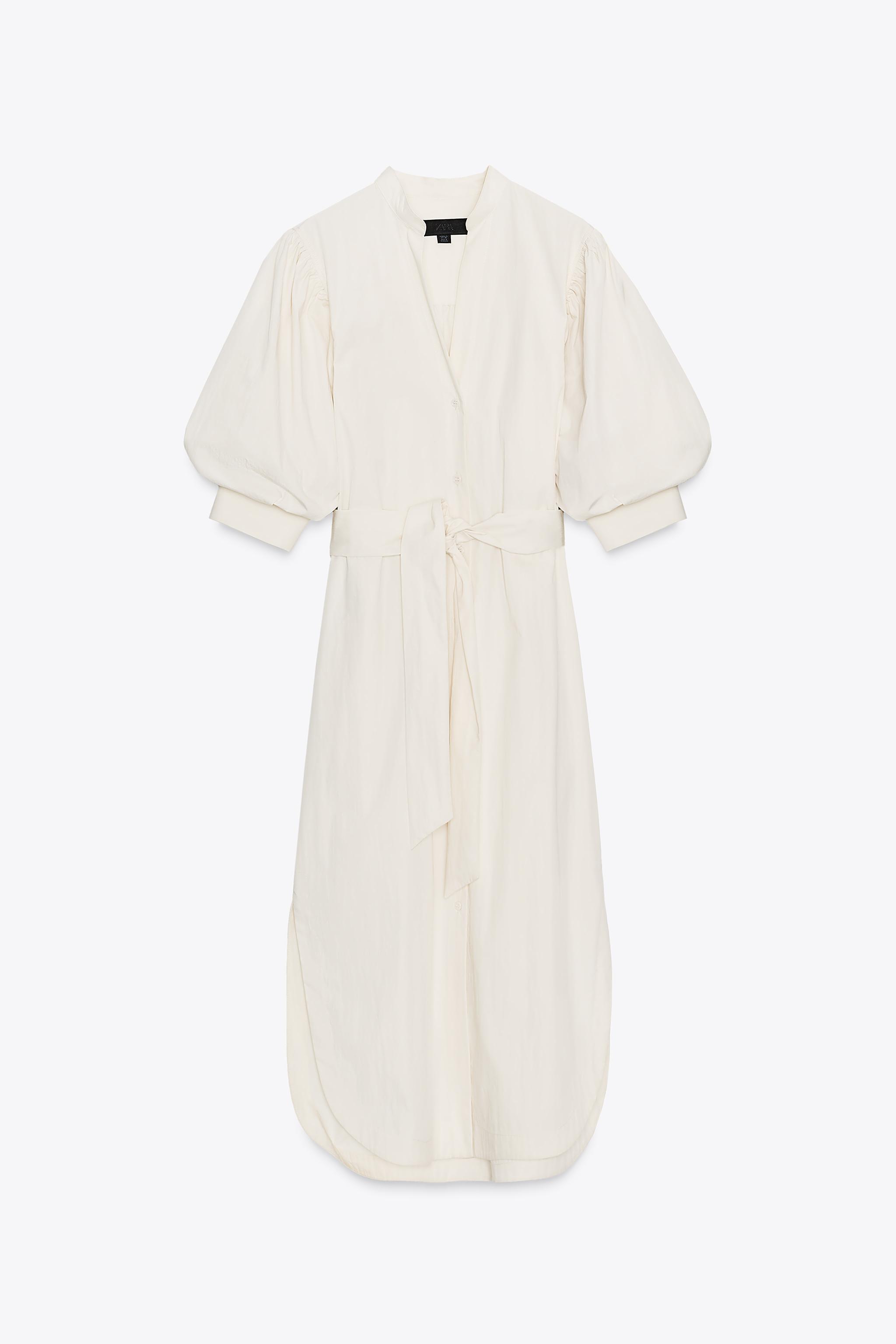 ZW COLLECTION BALLOON SLEEVE SHIRT DRESS