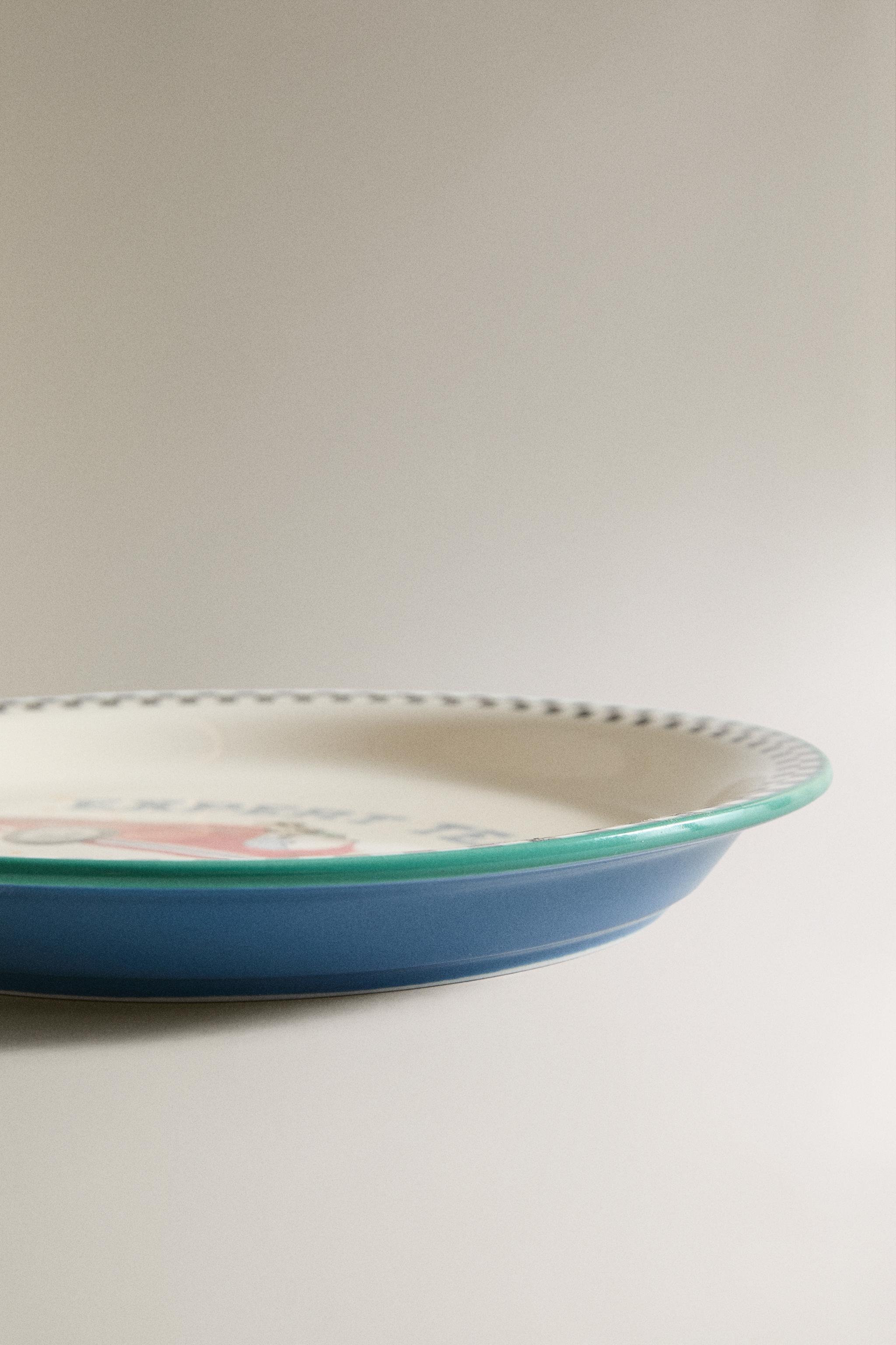 CHILDREN'S CERAMIC RACING DOG PLATE