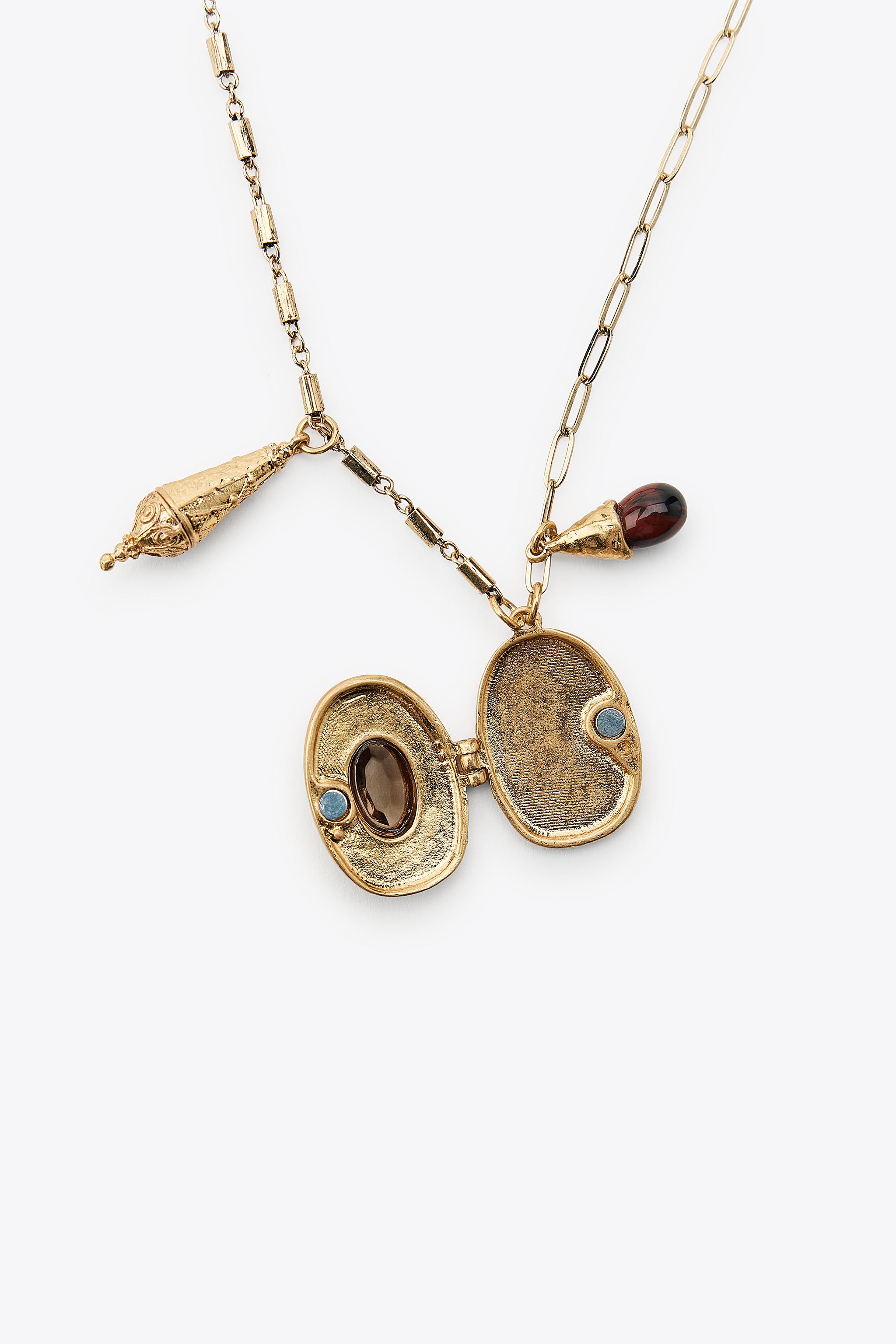 2-PACK OF CHARM AND BOX NECKLACES