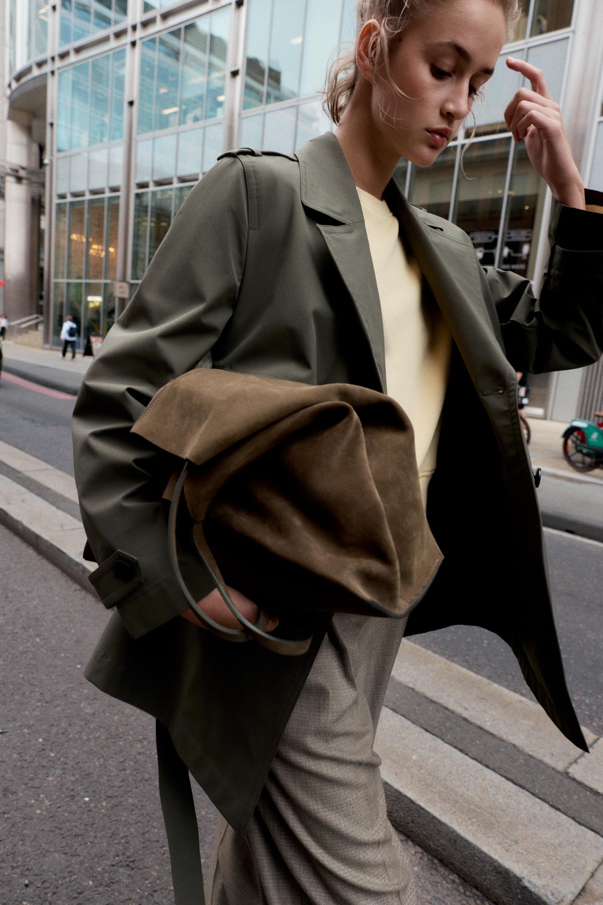 WATER REPELLENT WINDPROOF DOUBLE-BREASTED TRENCH COAT