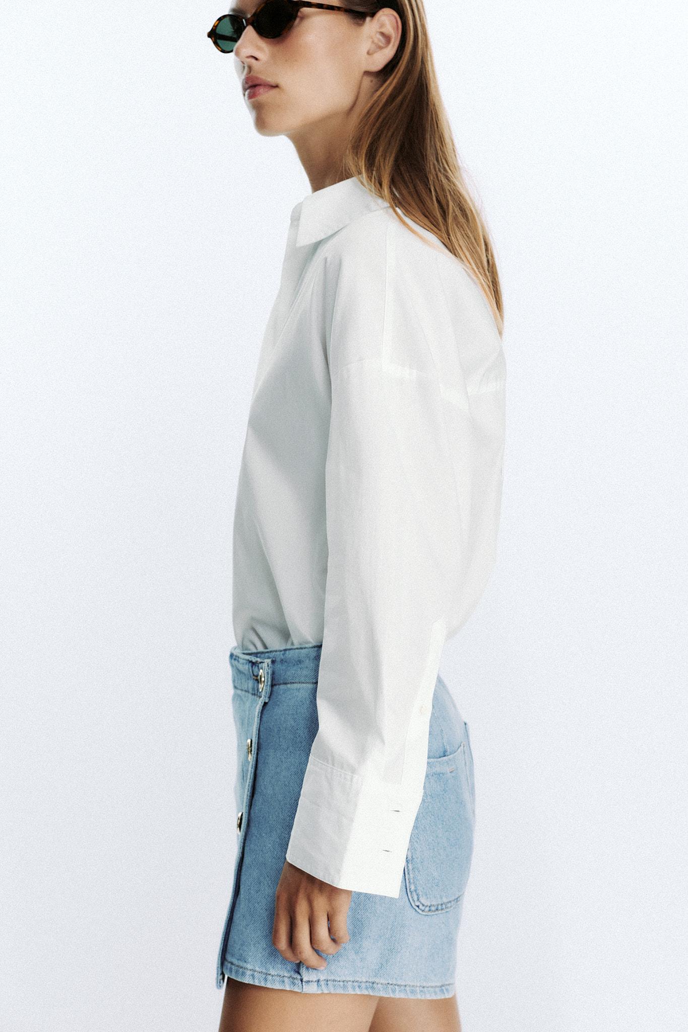 Z1975 CROSSOVER BUTTON DENIM SKORT