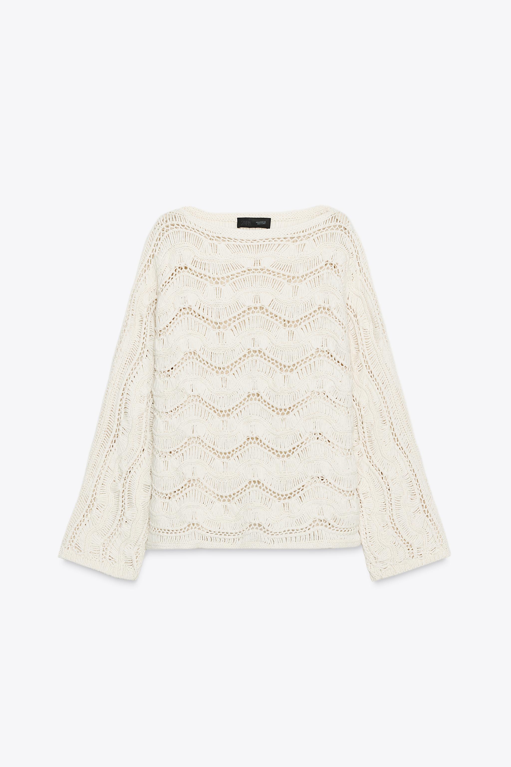 DROP NEEDLE KNIT SWEATER