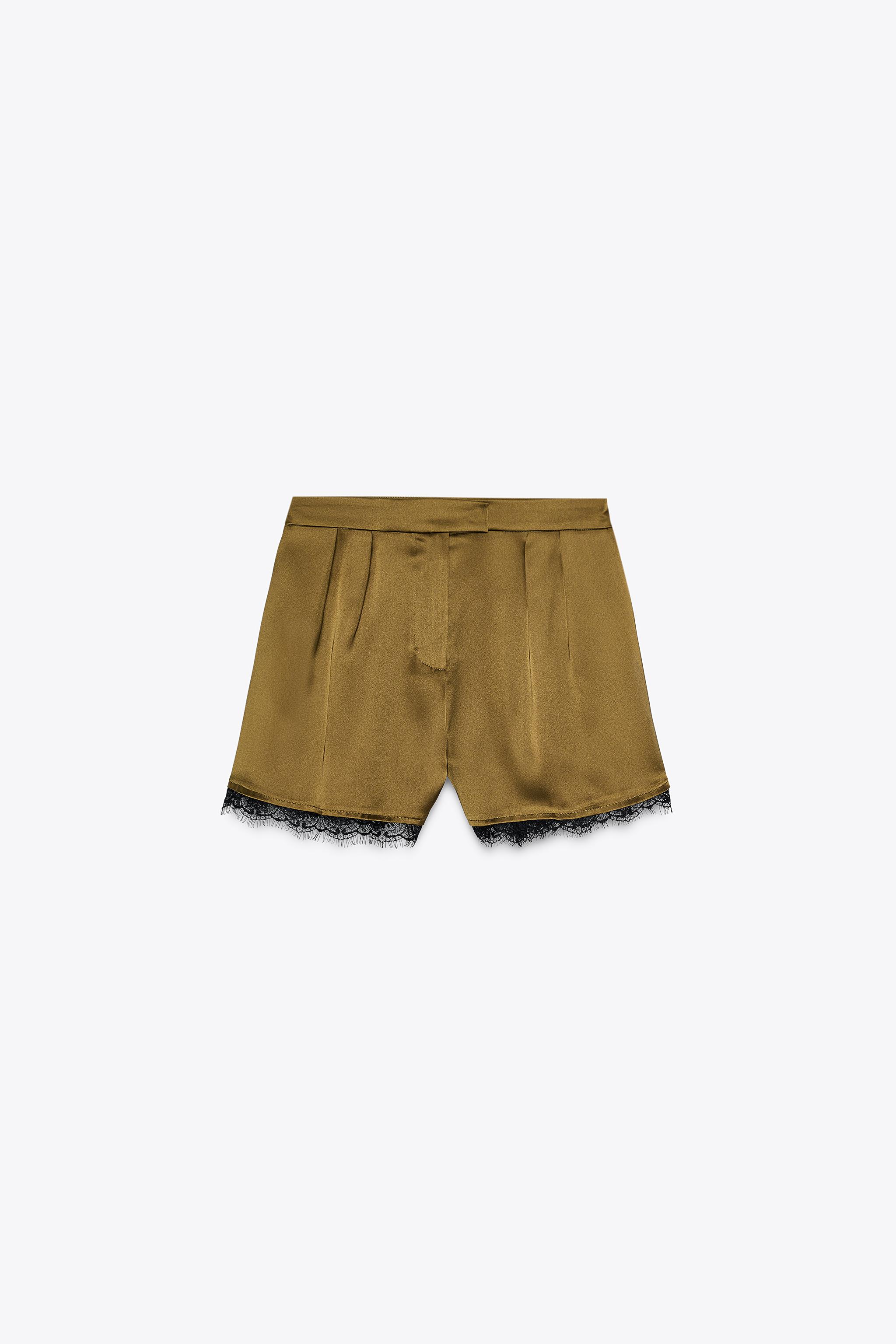 SATIN SHORTS WITH LACE
