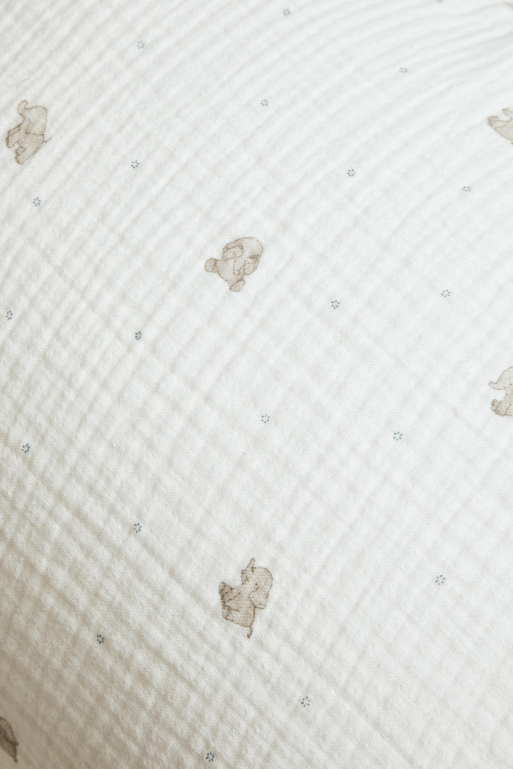 CHILDREN'S MUSLIN ELEPHANT PILLOWCASE