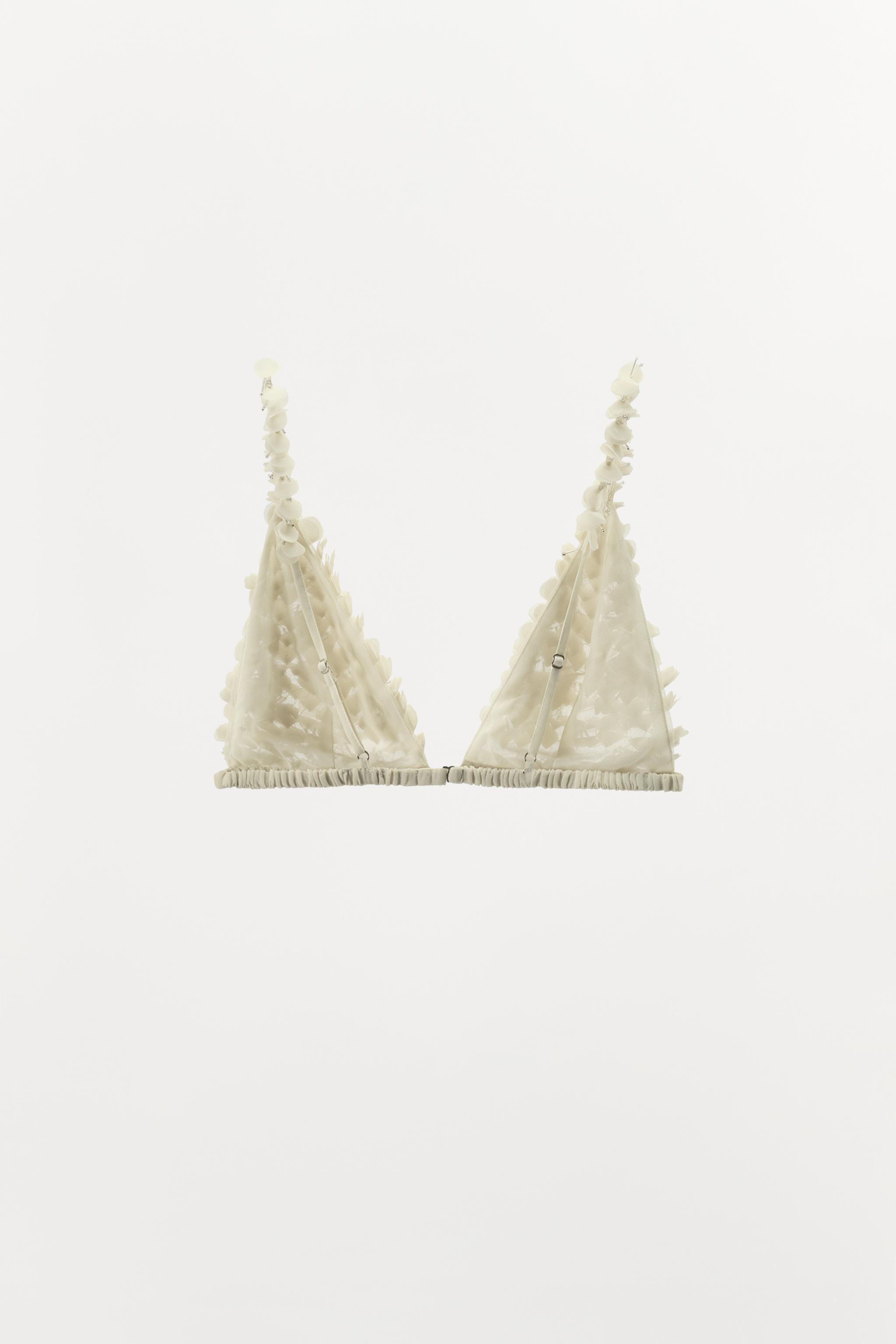 LIMITED EDITION BEADED RAISED FLORAL BRA