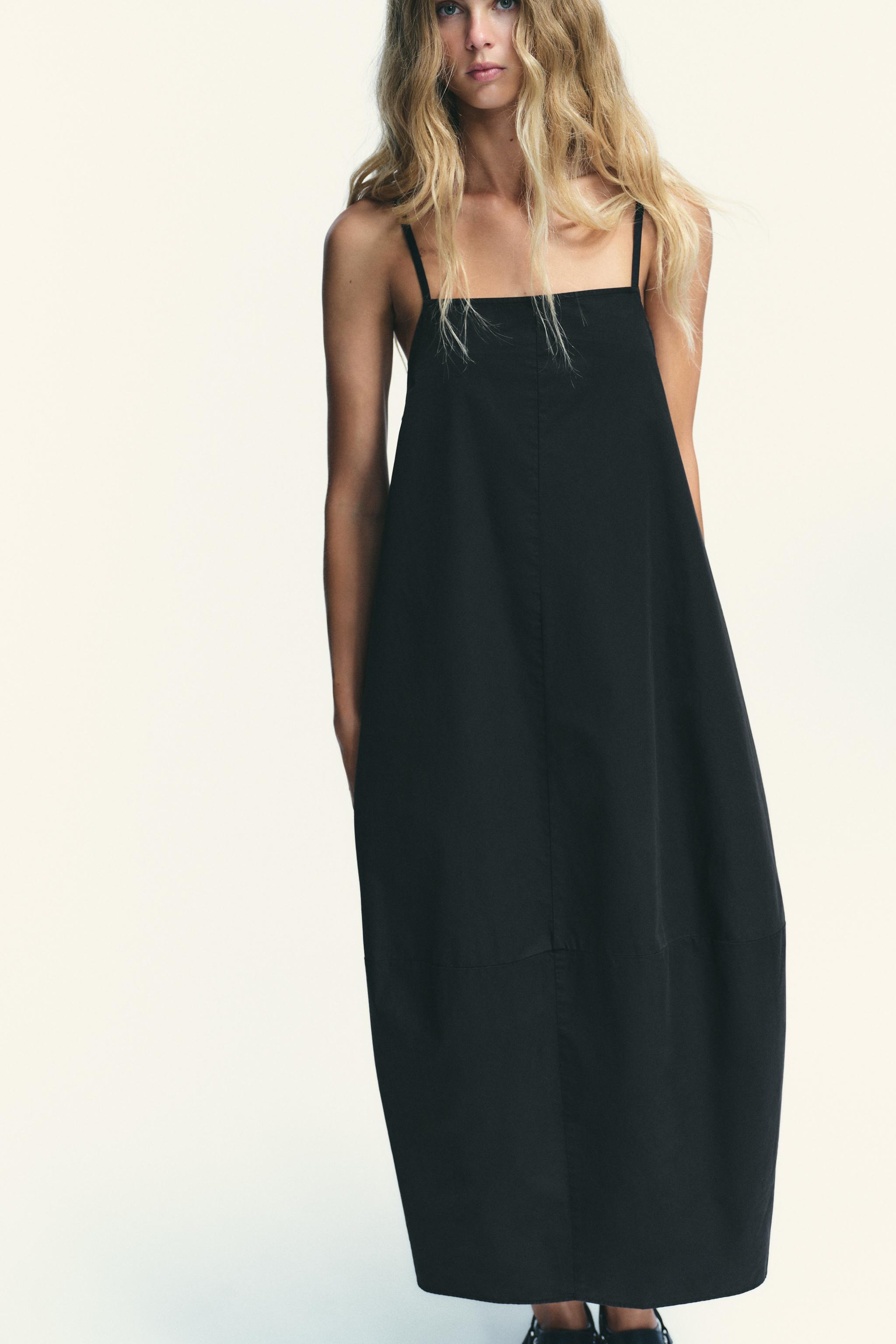 MIDI DRESS WITH BACK PLEAT
