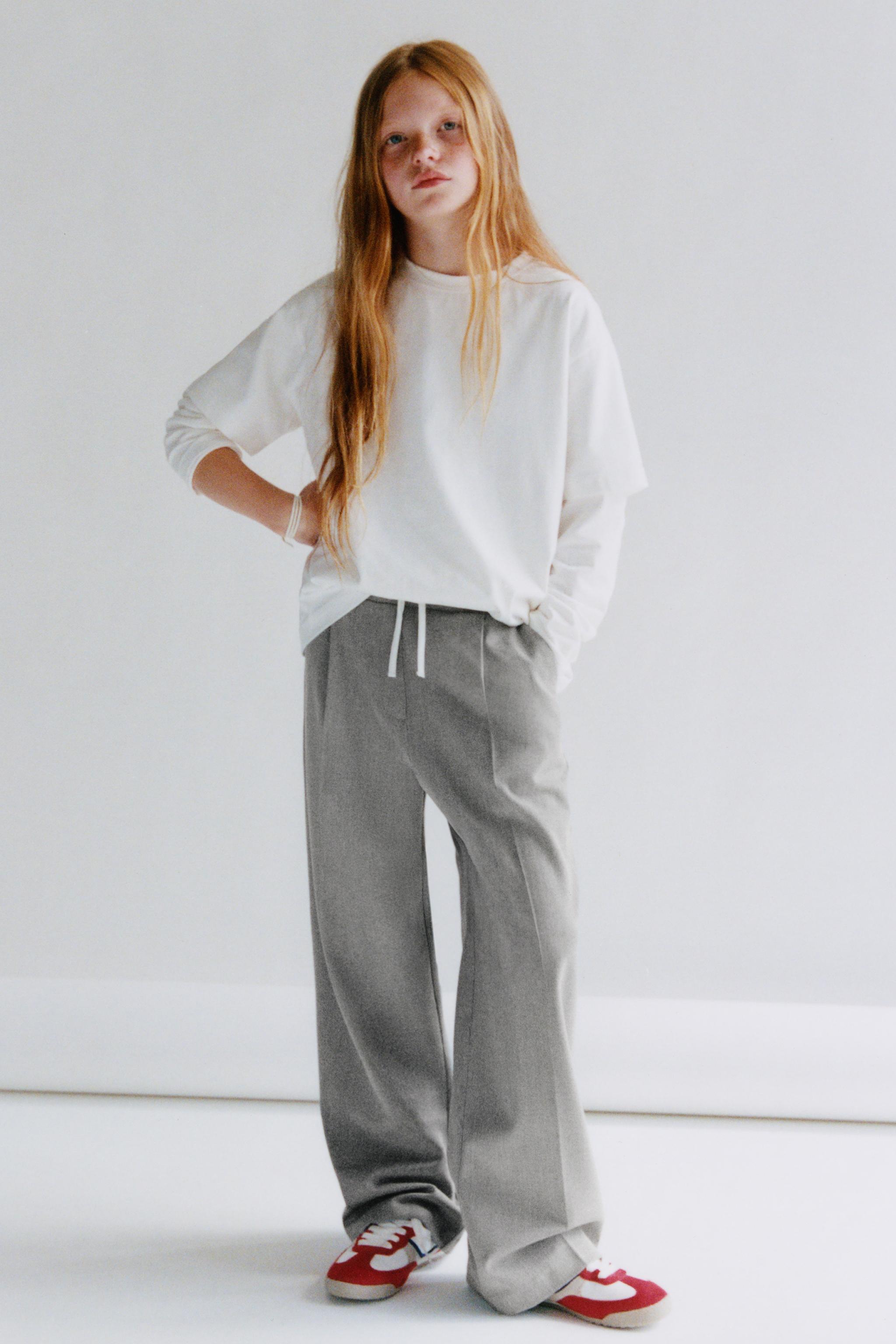 WIDE LEG DOUBLE WAISTBAND PANTS