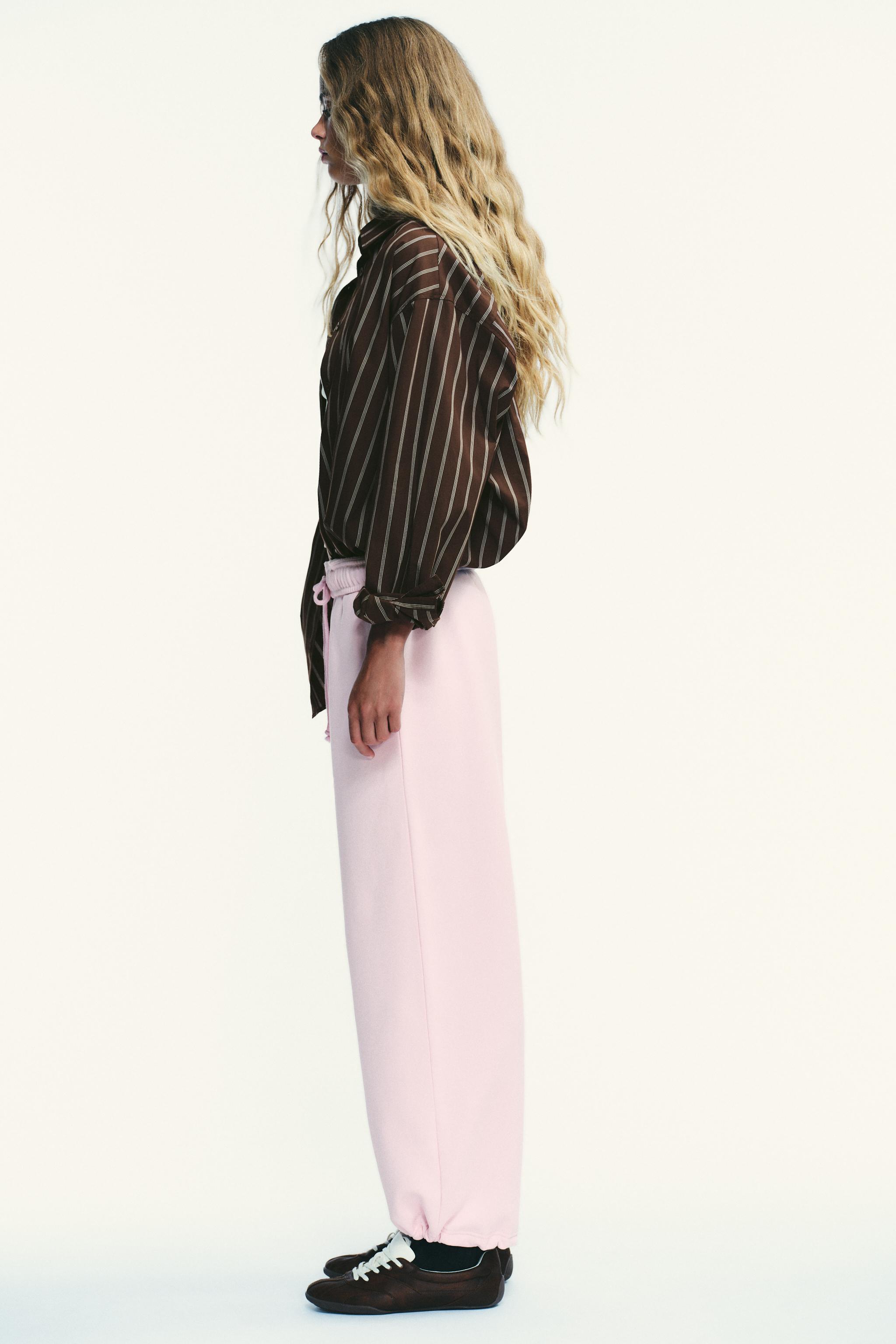 ADJUSTABLE HEM STRAIGHT BASIC FLEECE PANTS