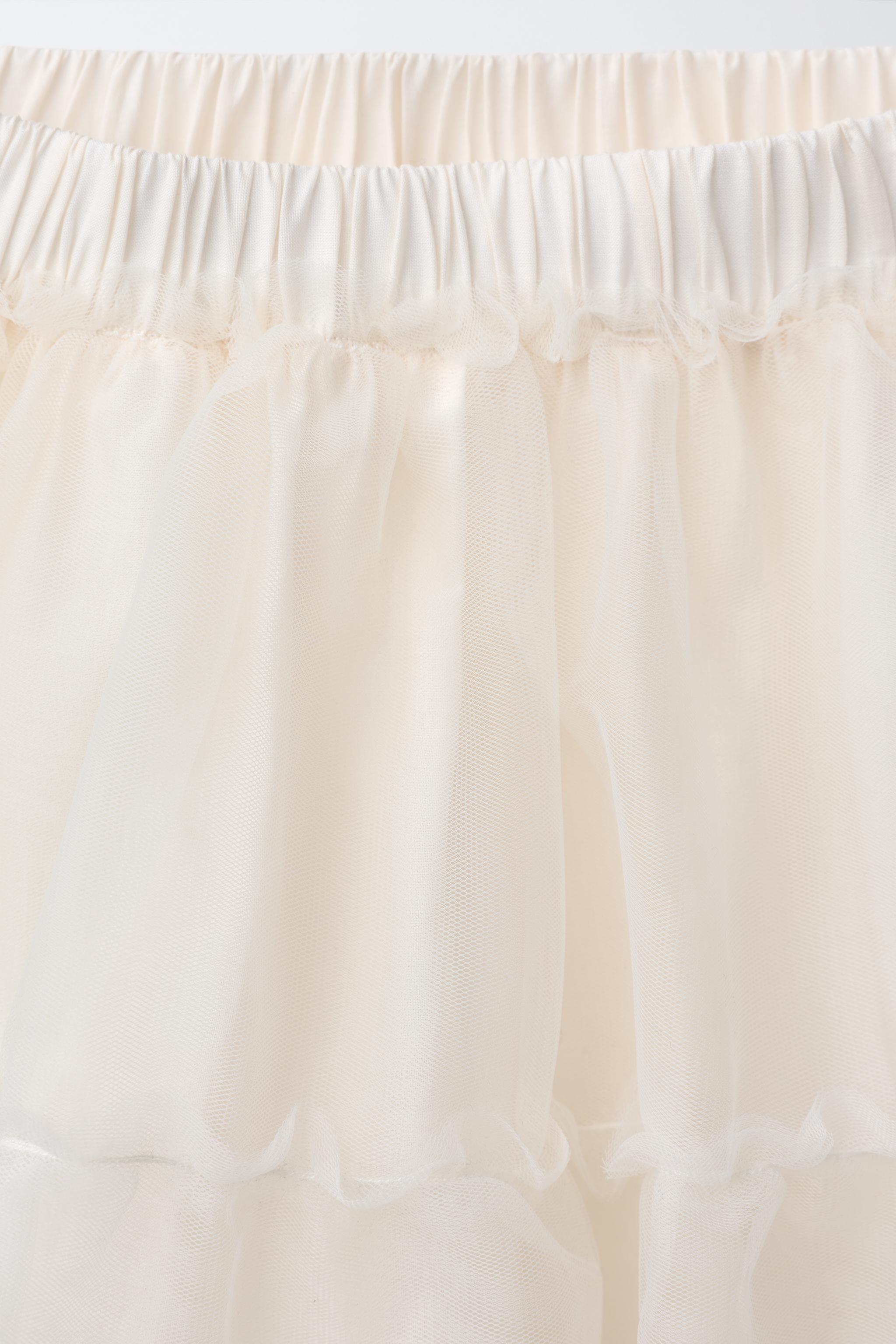 RUFFLED TULLE SKIRT