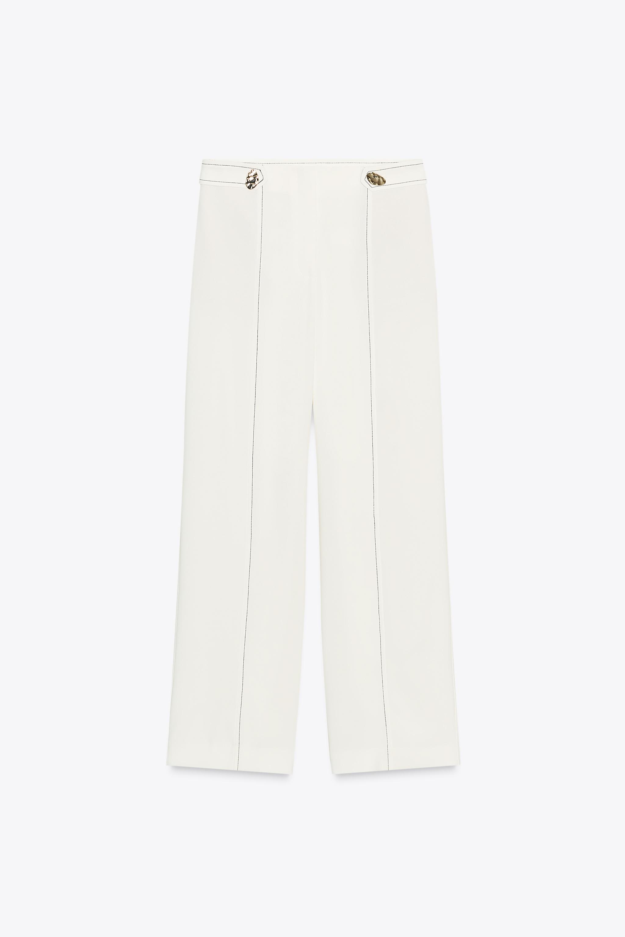 CONTRAST STITCHING LOOP PANTS