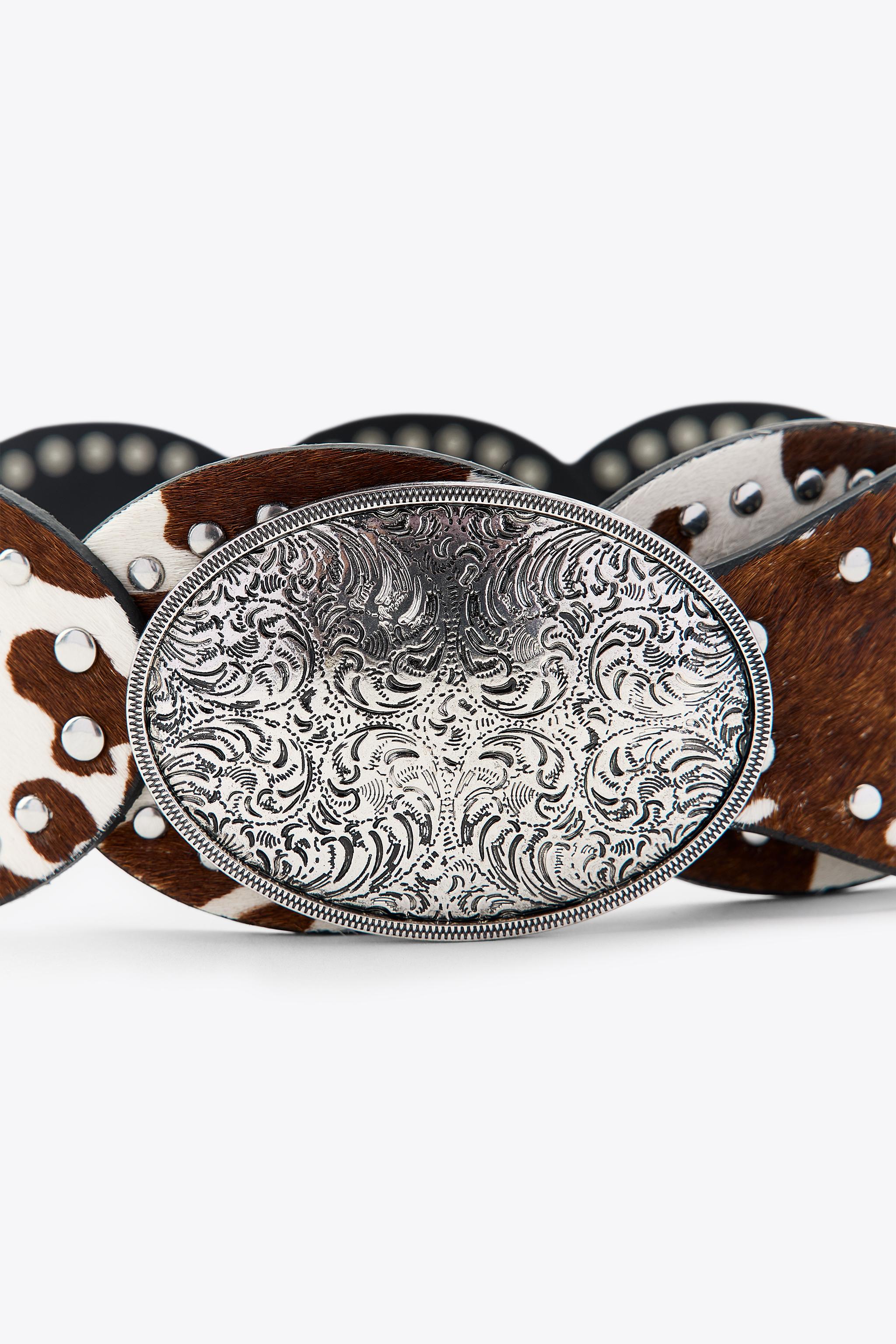 ANIMAL PRINT LEATHER BELT