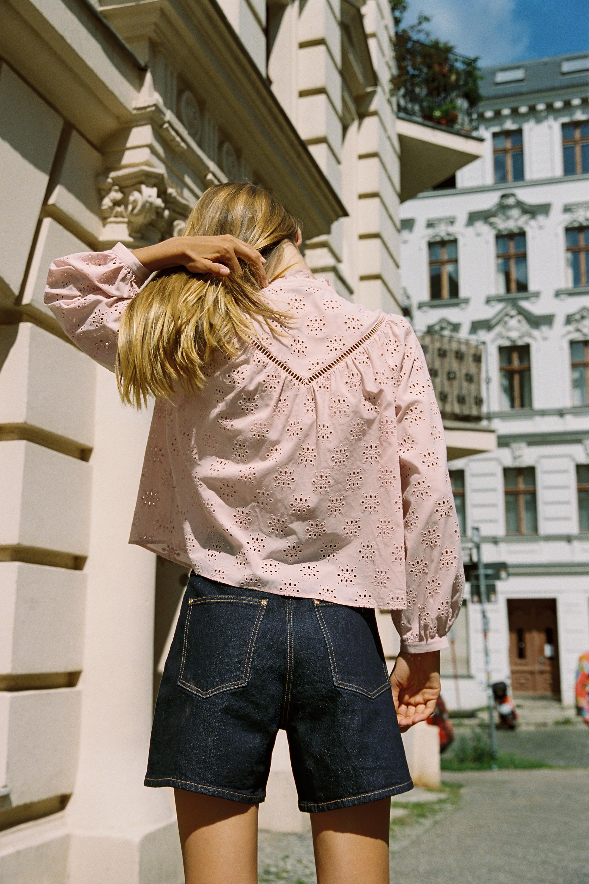 EYELET EMBROIDERY SHIRT