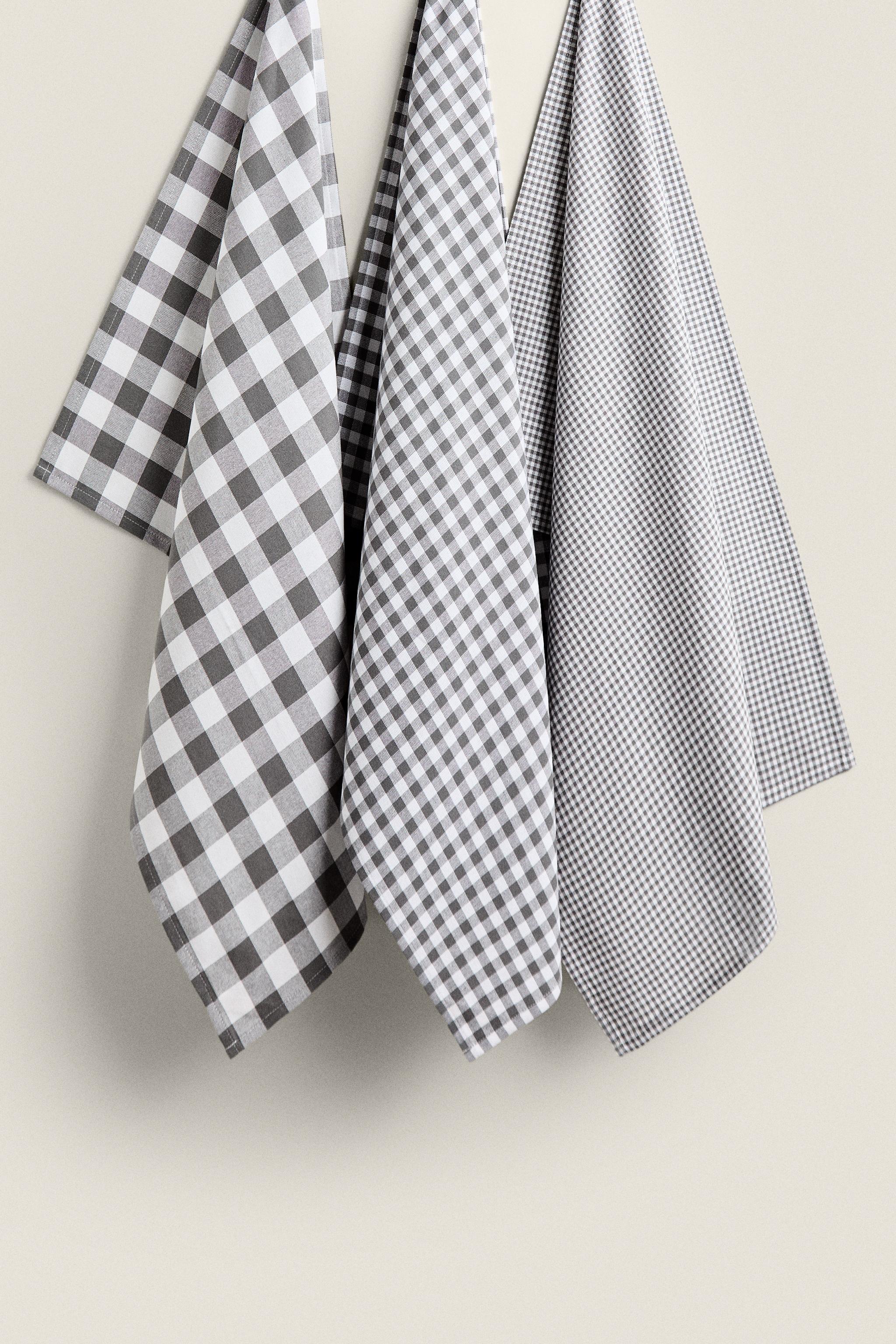 DYED THREAD KITCHEN TOWELS (SET OF 3)