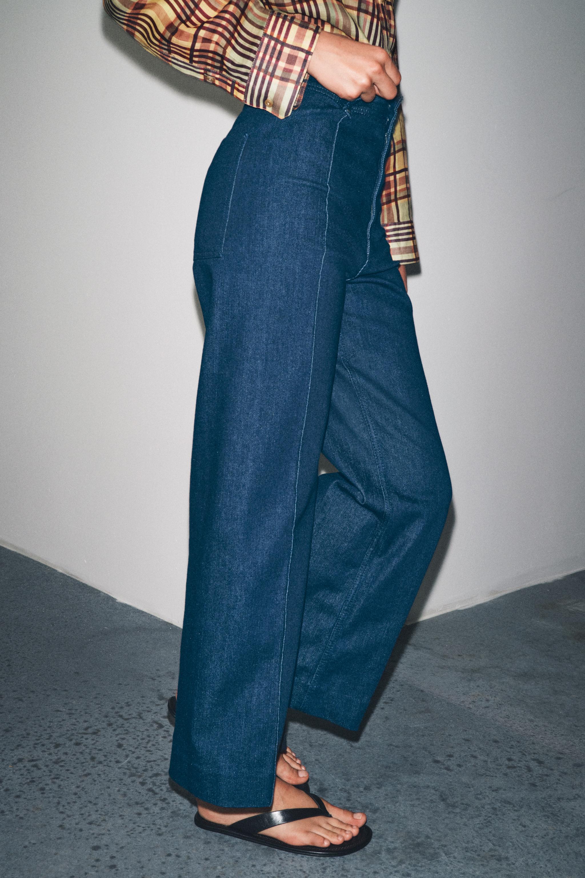 ZW COLLECTION TAILORED WIDE LEG HI-RISE JEANS