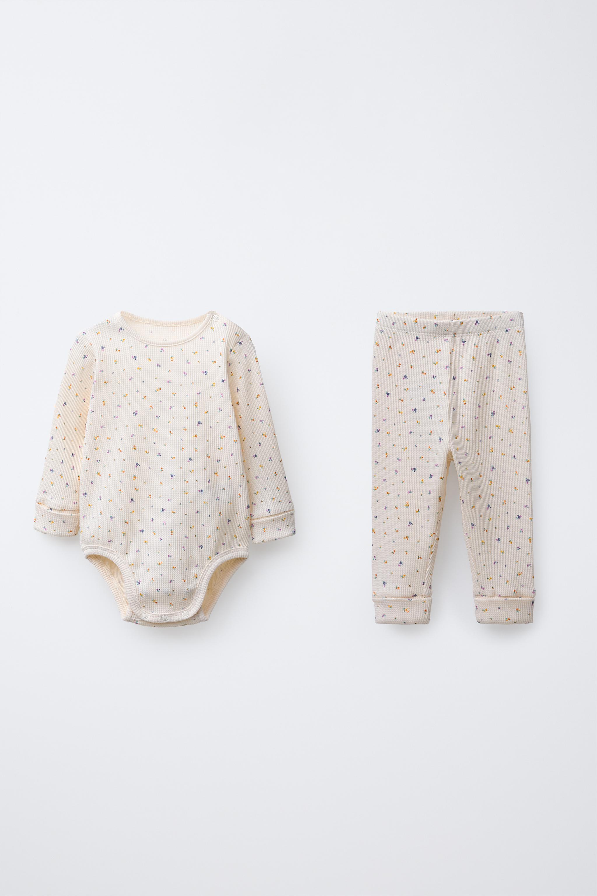 FLORAL PRINT BODYSUIT AND LEGGINGS SET