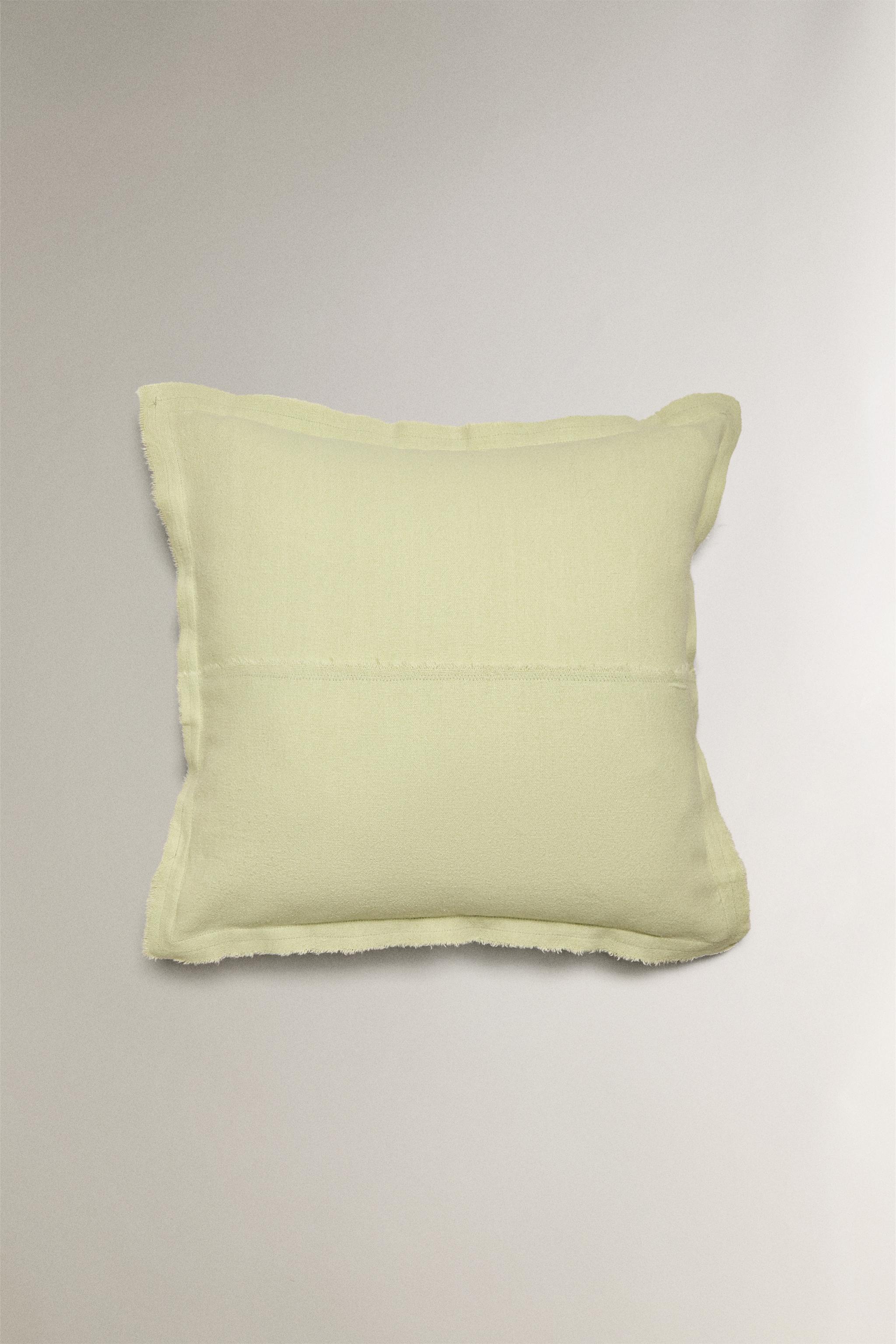 FRINGED THROW PILLOW COVER