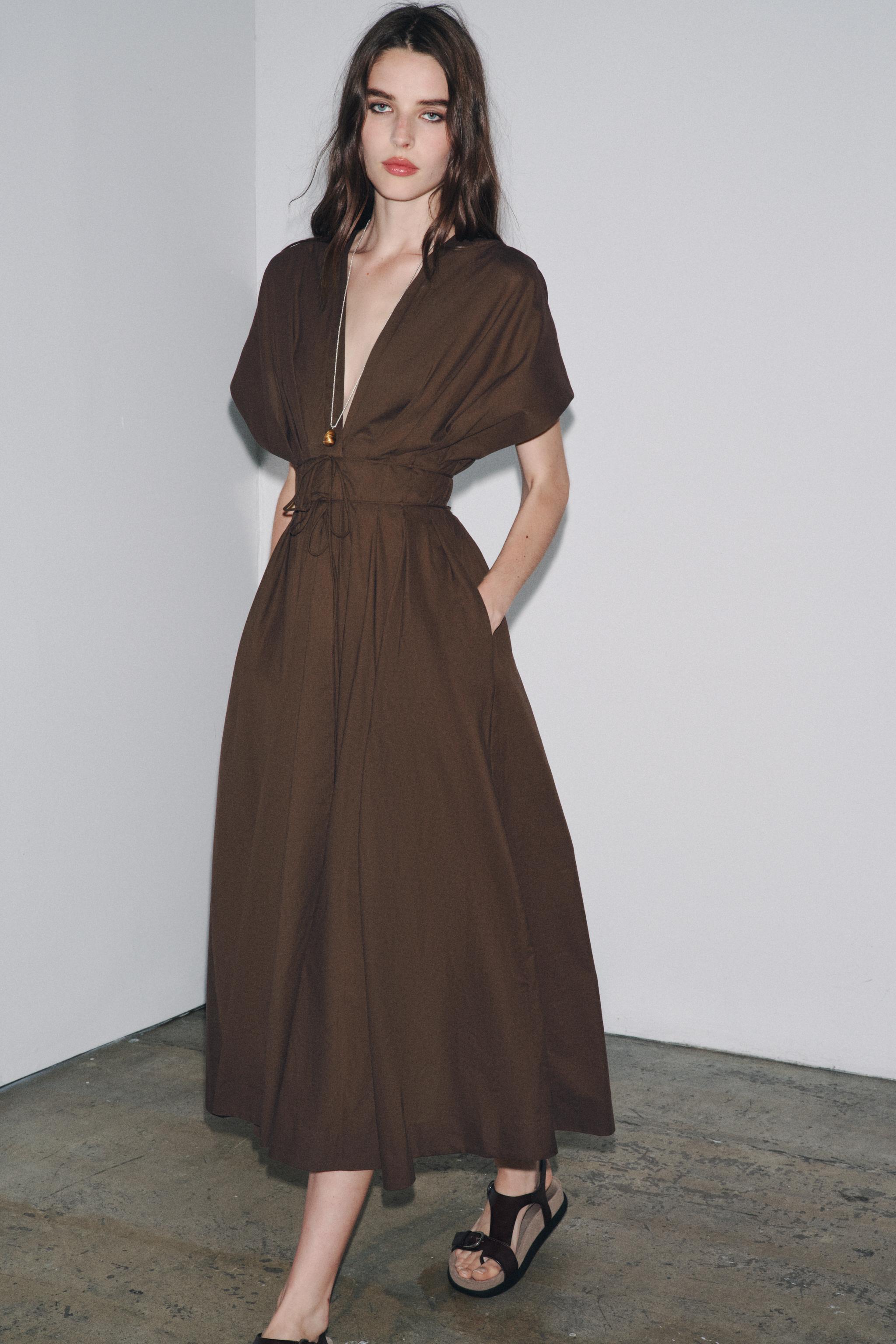 ZW COLLECTION PLEATED MIDI DRESS