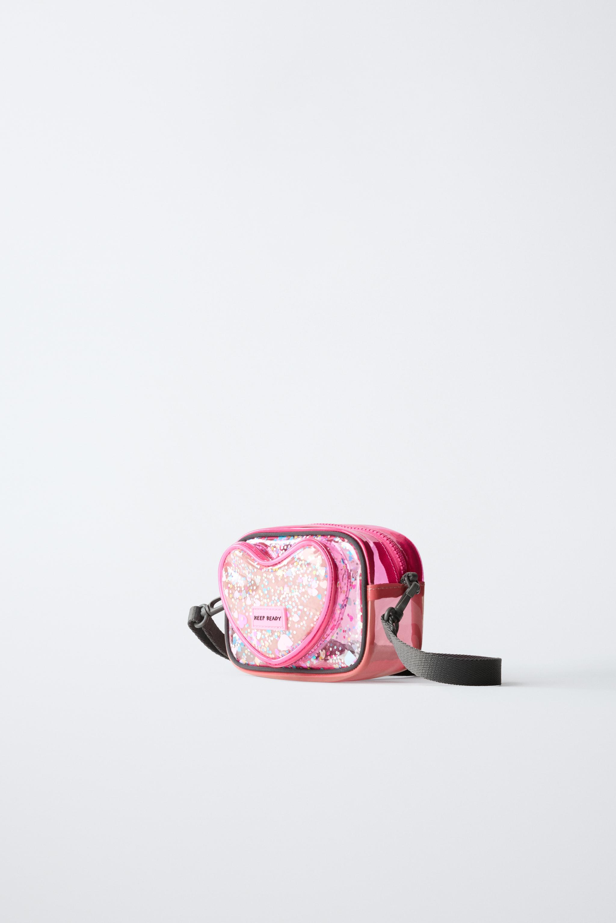 HEART VINYL CROSSBODY BAG