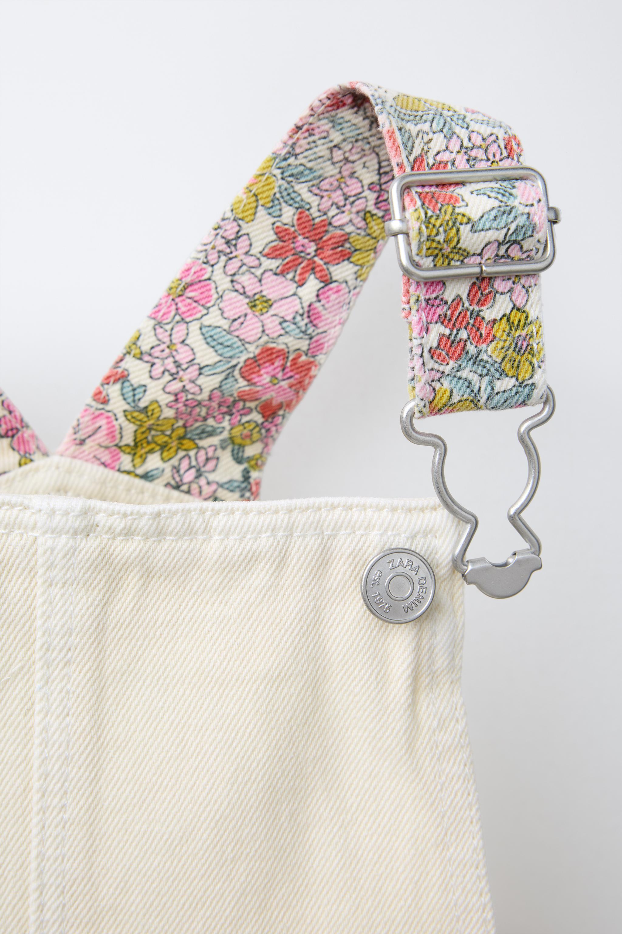 FLORAL TWILL OVERALLS