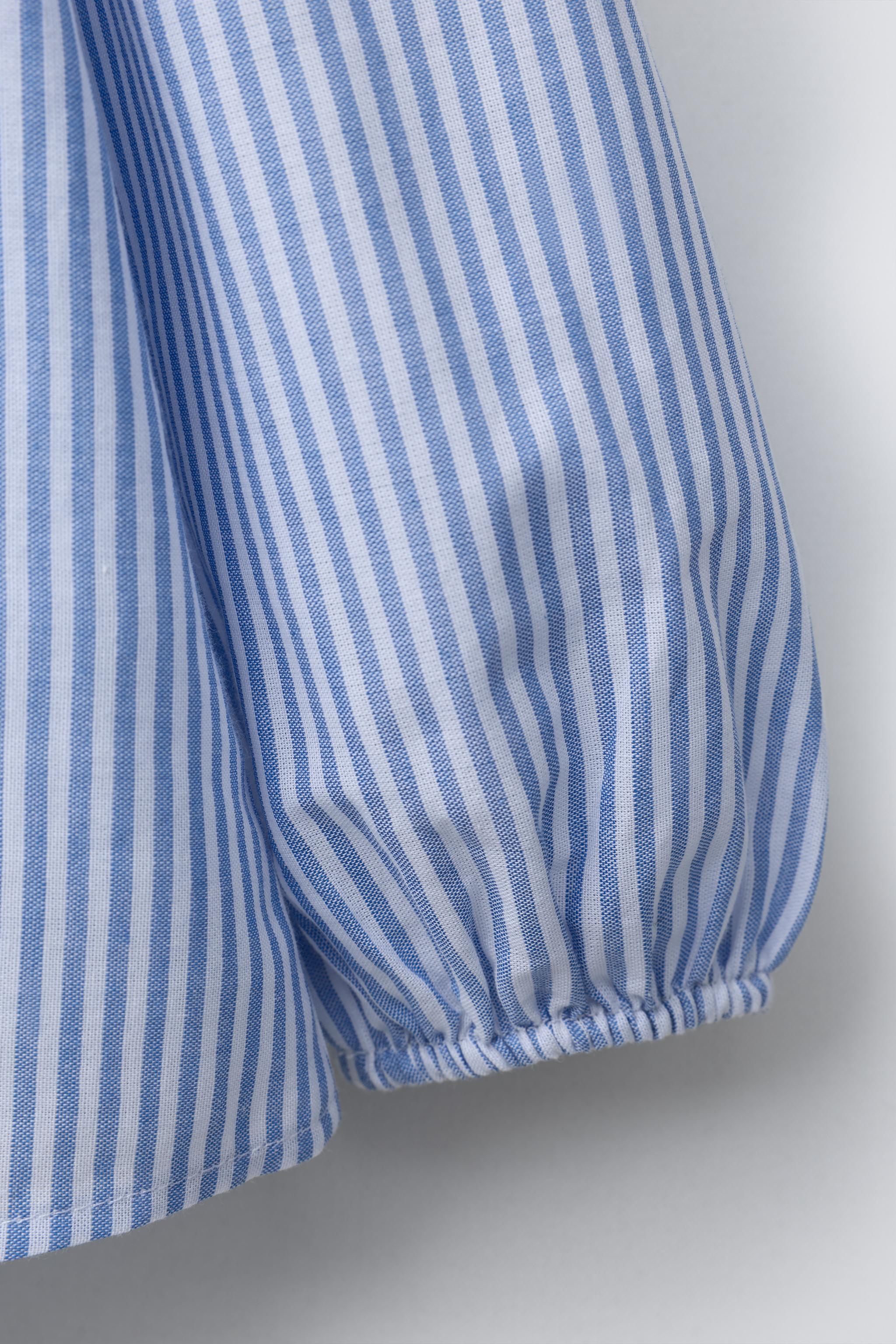 STRIPED DOUBLE COLLAR SHIRT