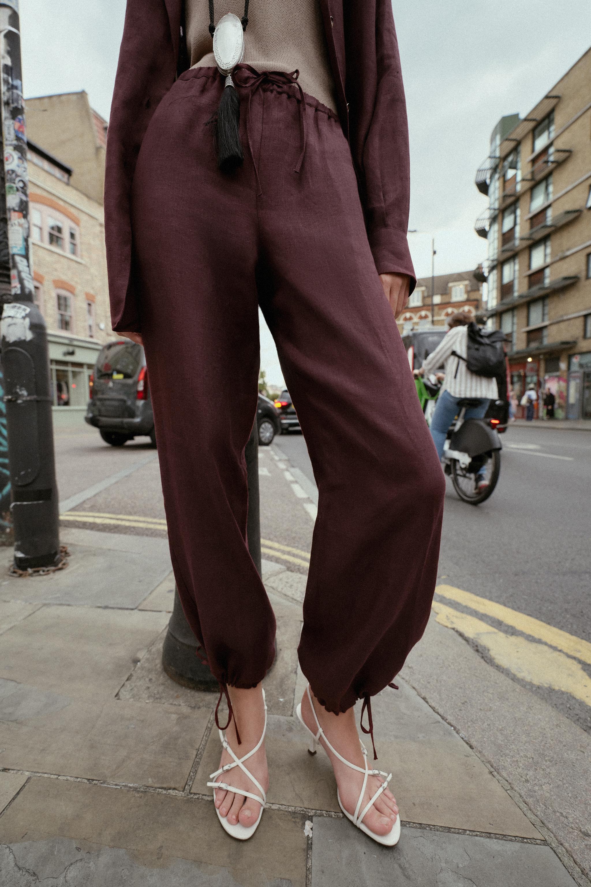 LINEN BALLOON PANTS
