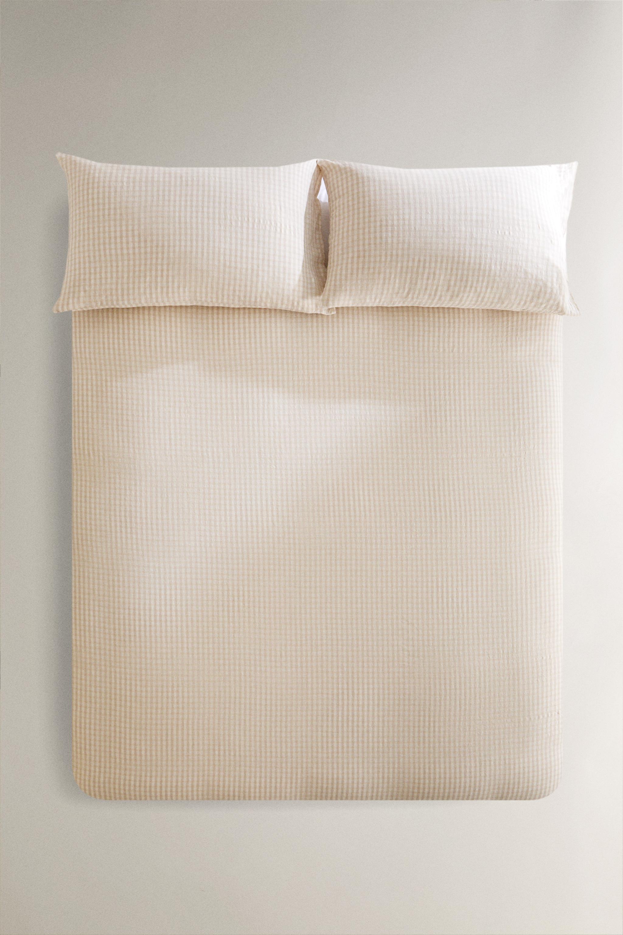 DYED THREAD CHECK DUVET COVER