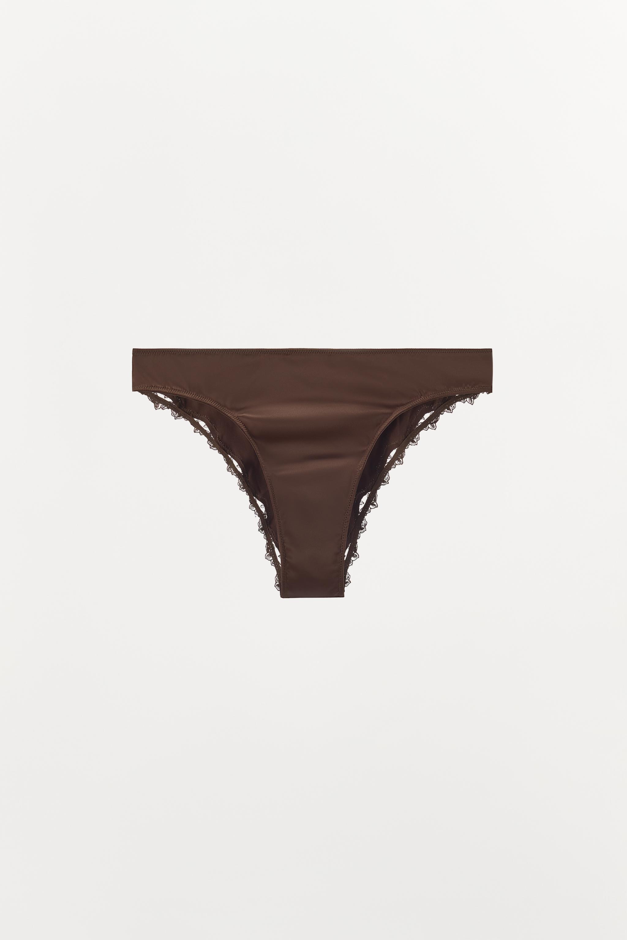 SATIN EFFECT LACE PANTIES