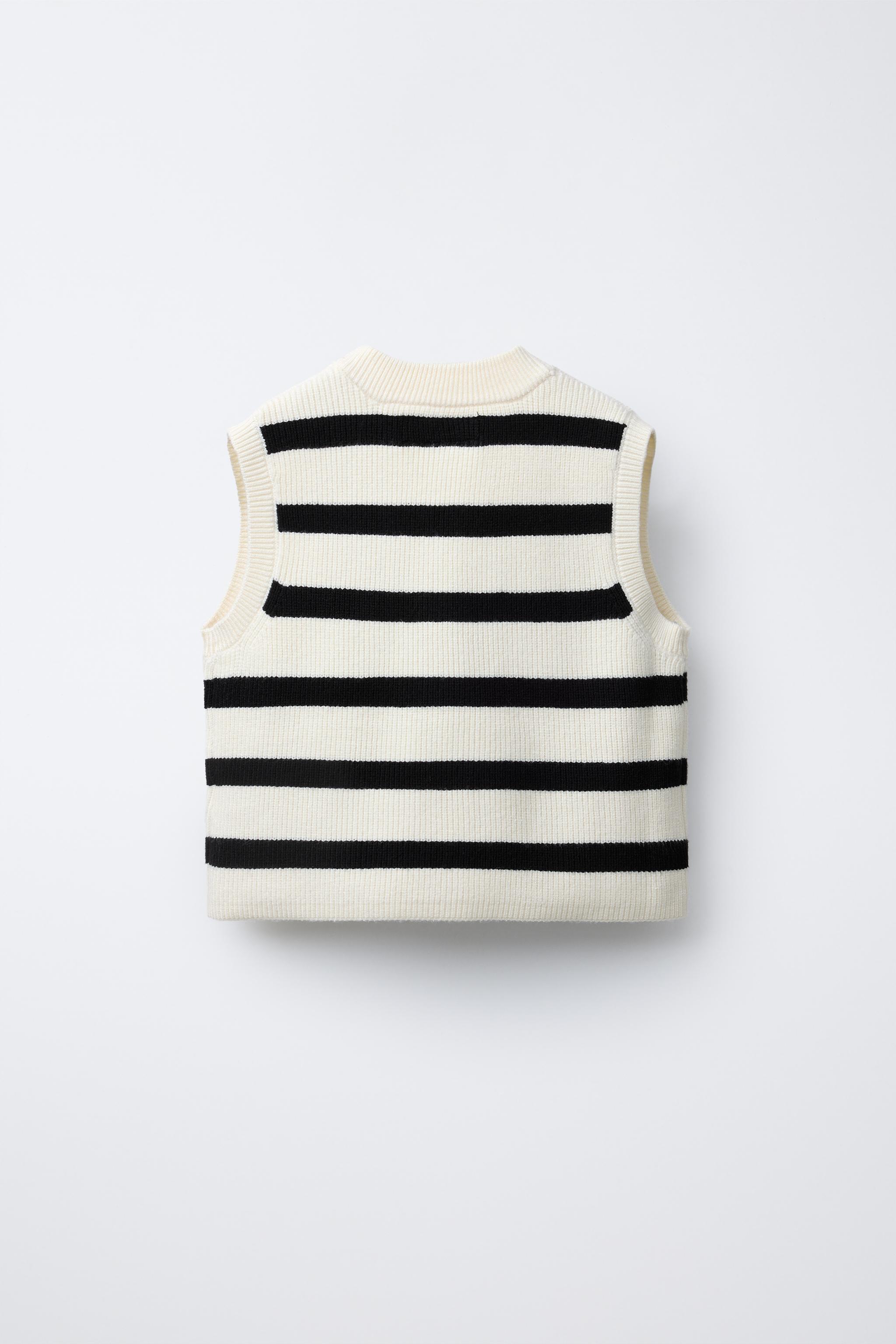 STRIPED KNIT VEST