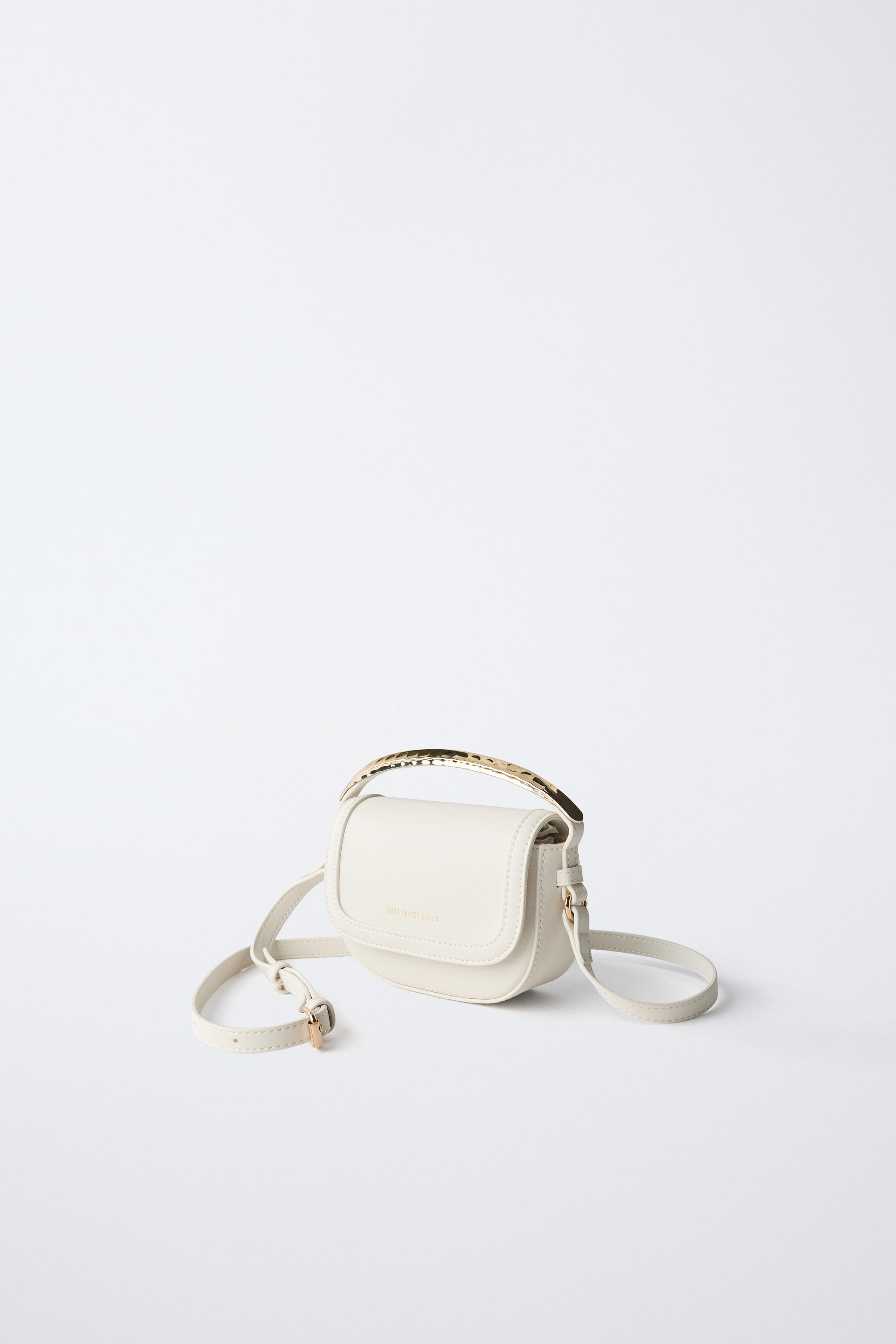 METALLIC HANDLE CROSSBODY BAG