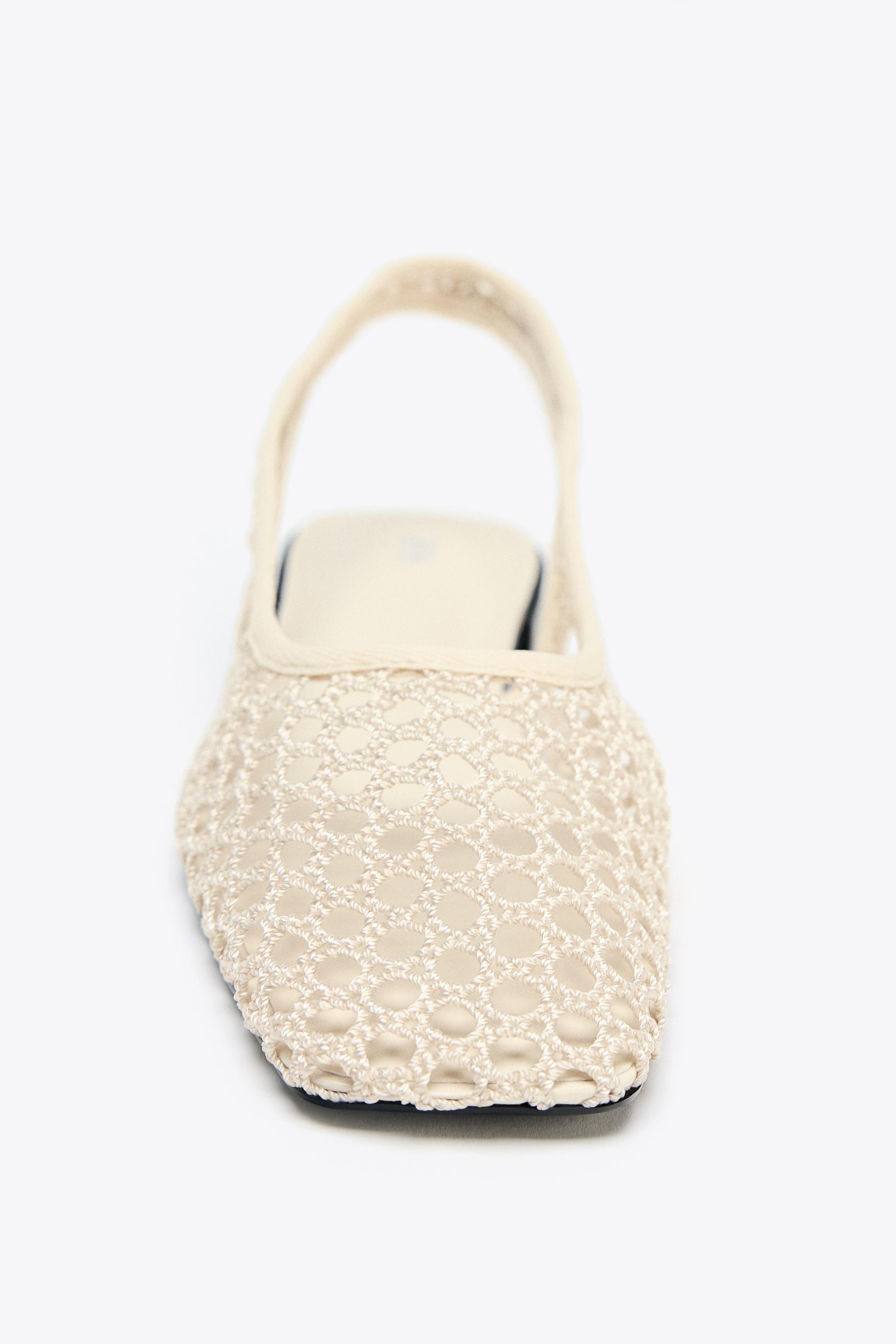 MESH SLINGBACK BALLET FLATS