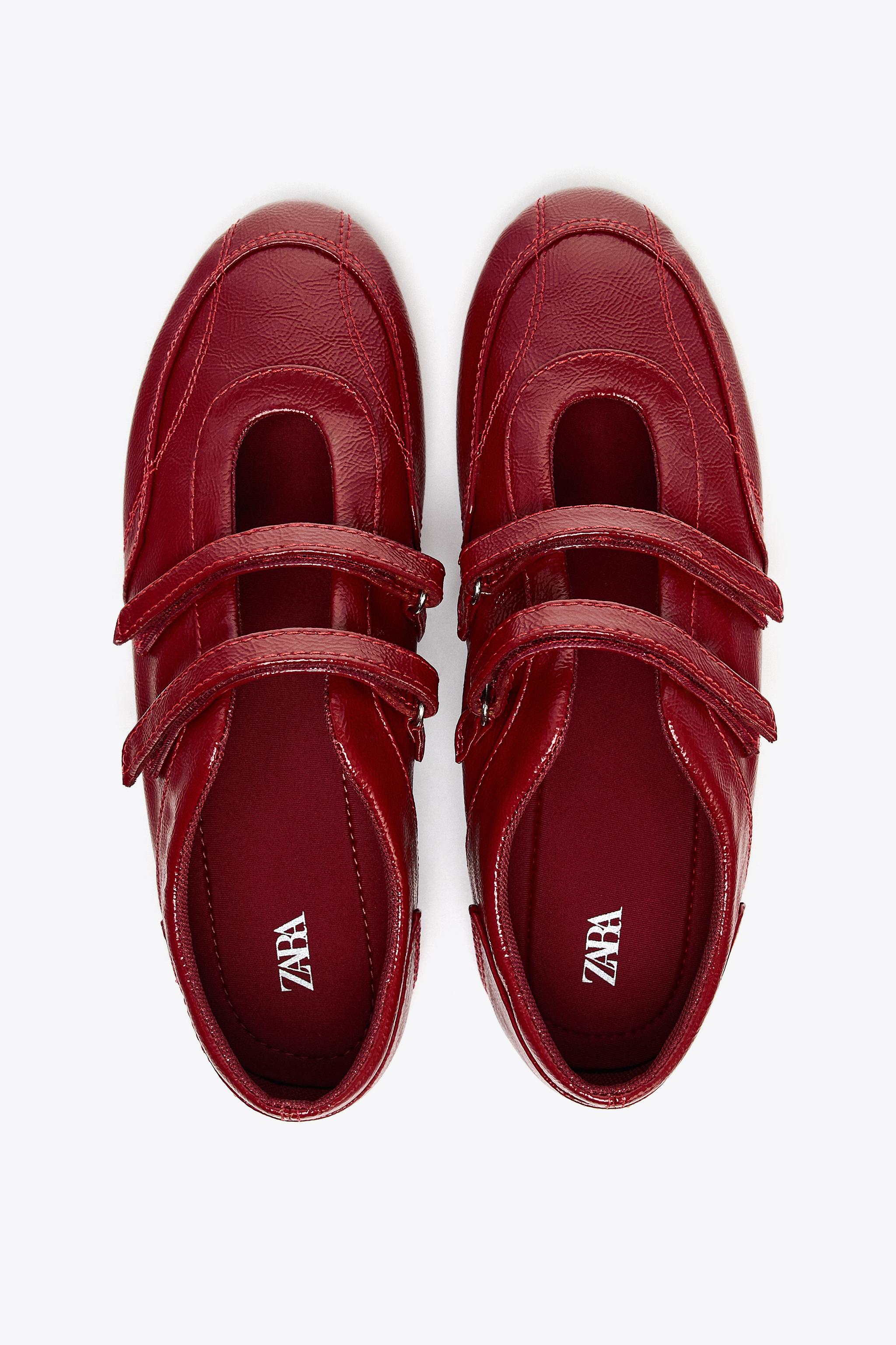 PATENT DOUBLE STRAP BALLET FLATS