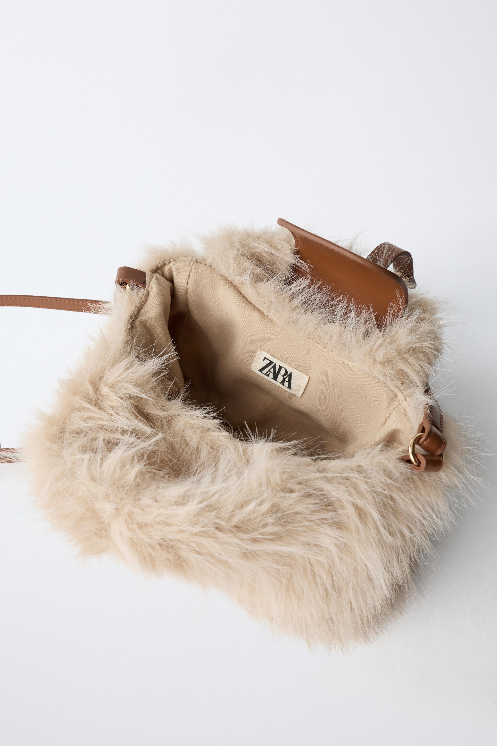 FAUX FUR CROSSBODY BAG