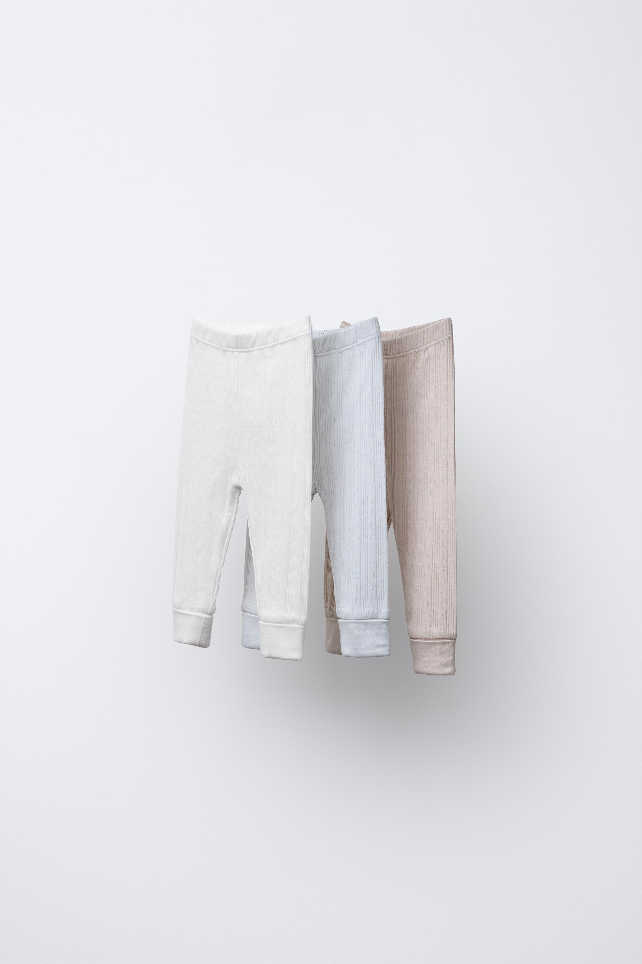 THREE-PACK RIBBED LEGGINGS