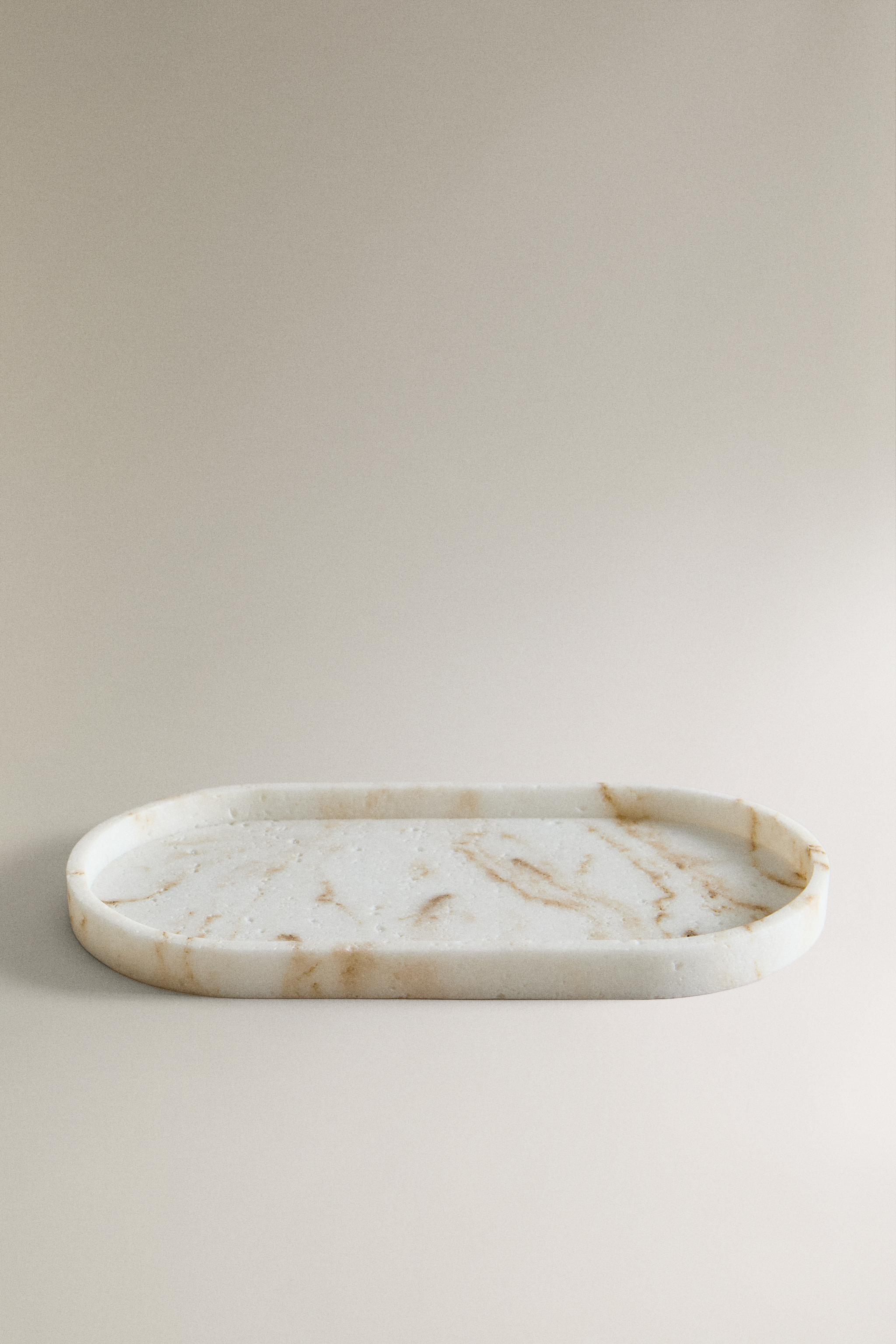 MARBLE-EFFECT BATHROOM TRAY