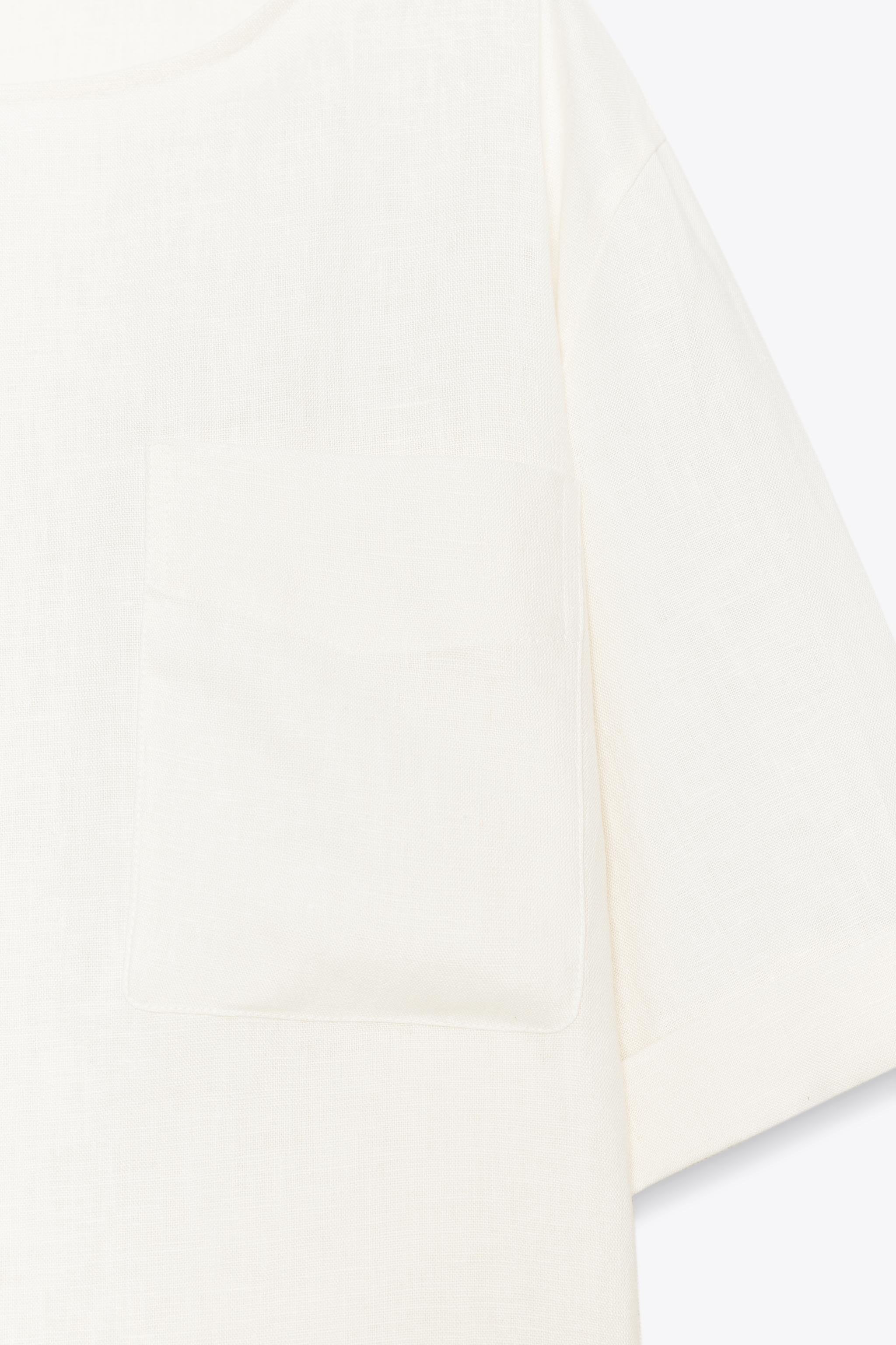 ZW COLLECTION LINEN SHORT SLEEVE TOP