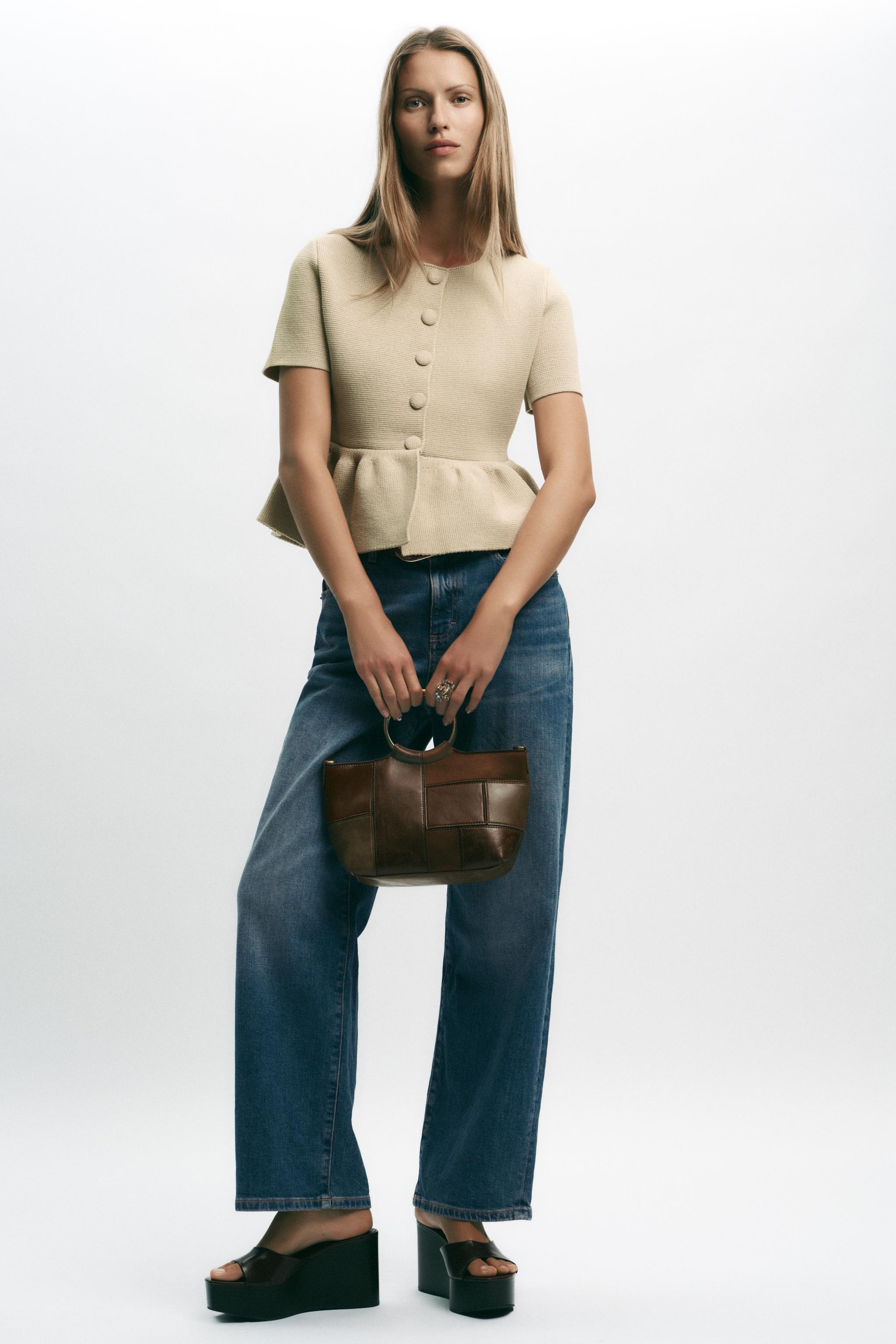 PEPLUM SHORT SLEEVE CARDIGAN