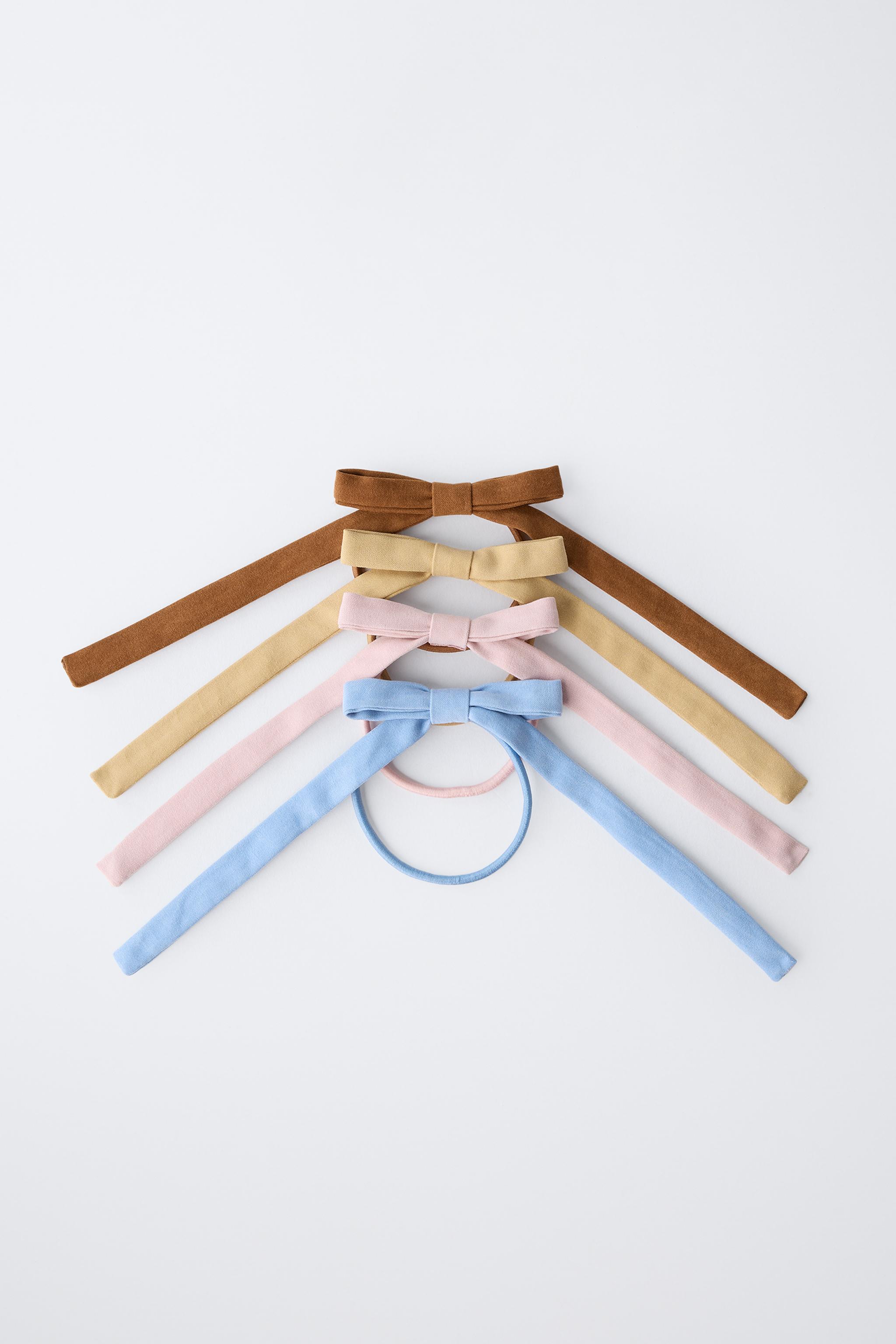 FOUR-PACK OF FAUX SUEDE BOW HAIR TIES