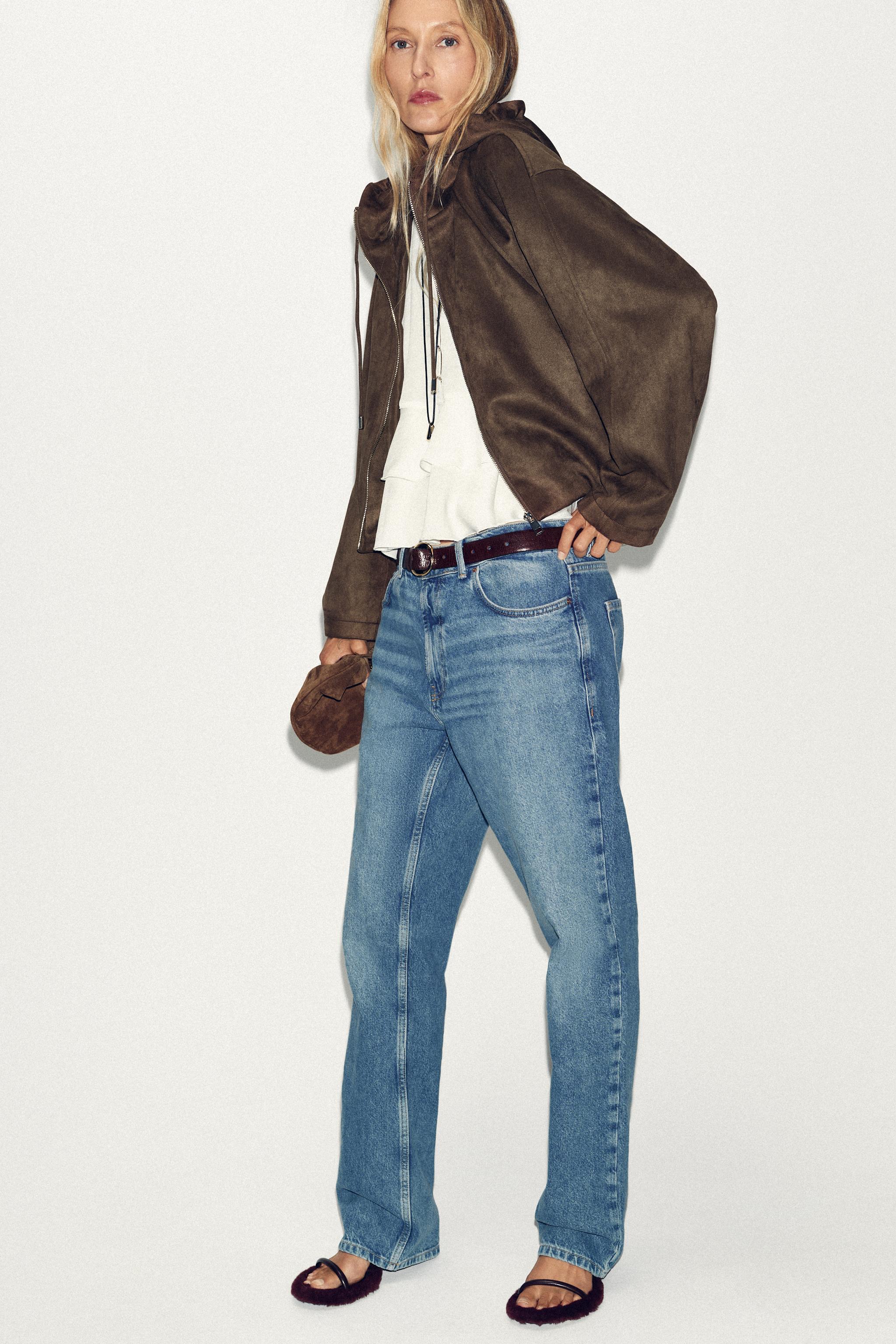 FAUX SUEDE HOODED BOMBER JACKET