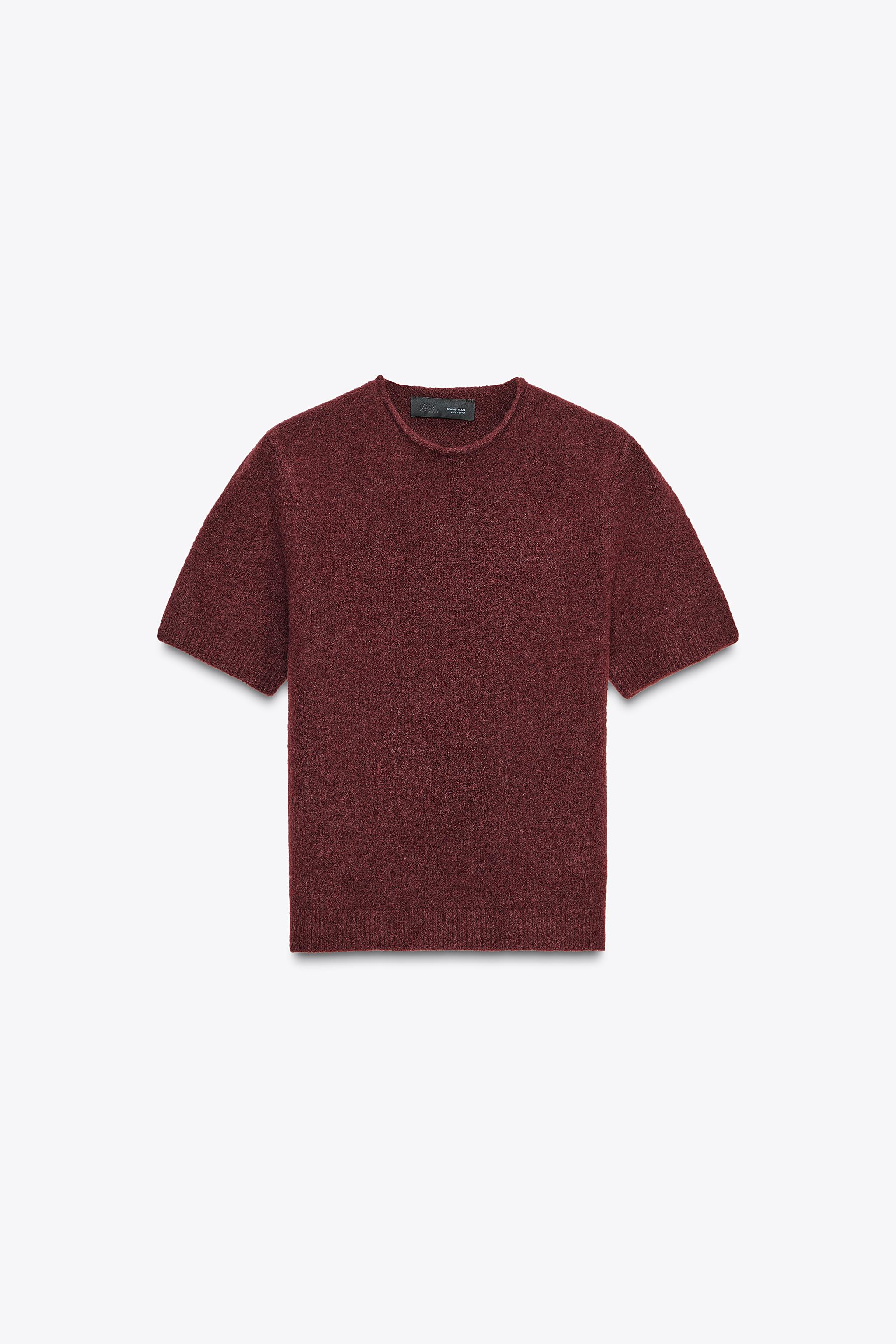 SHORT SLEEVE KNIT SWEATER