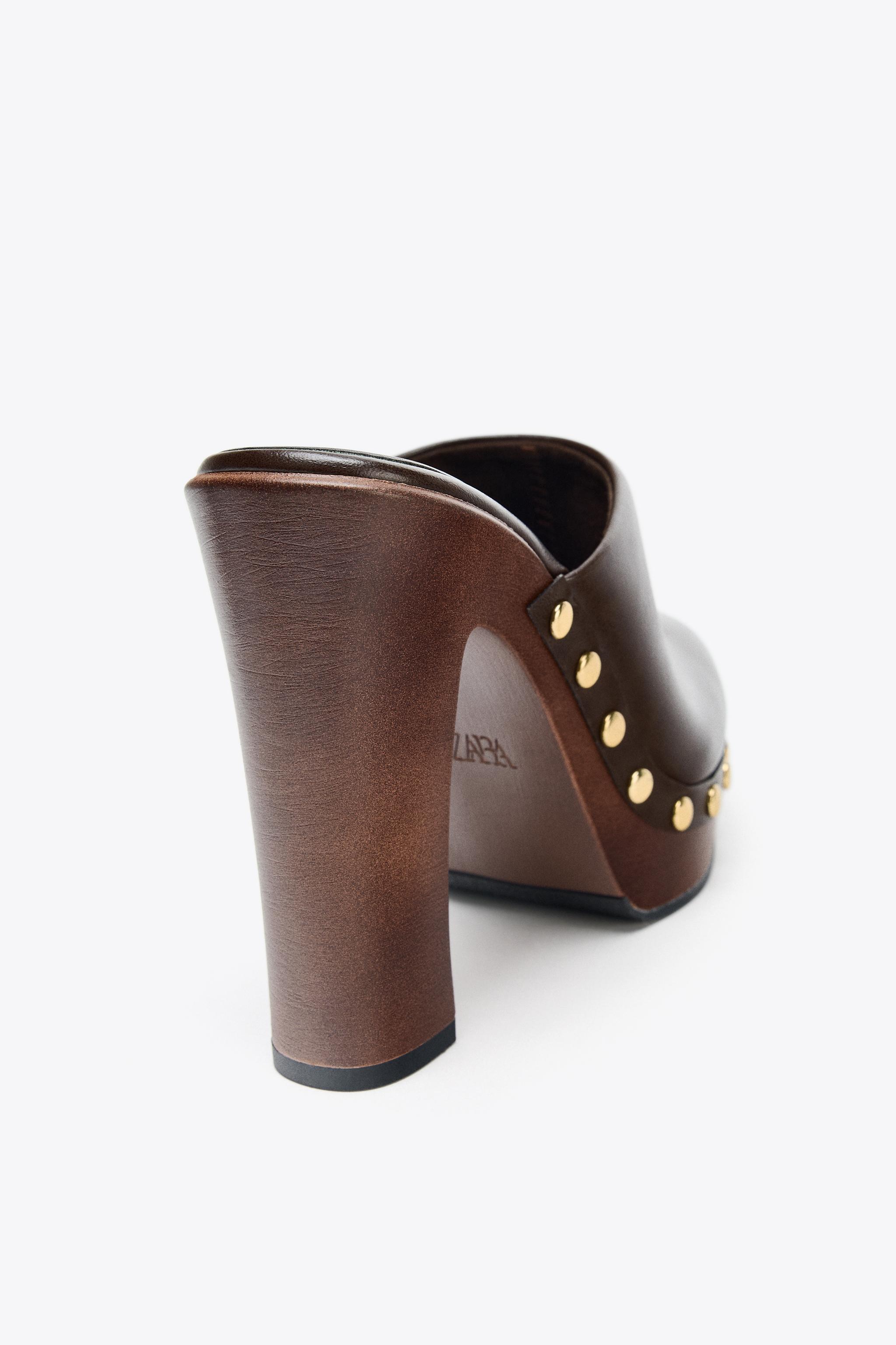 HIGH HEELED CLOG WITH STUDS