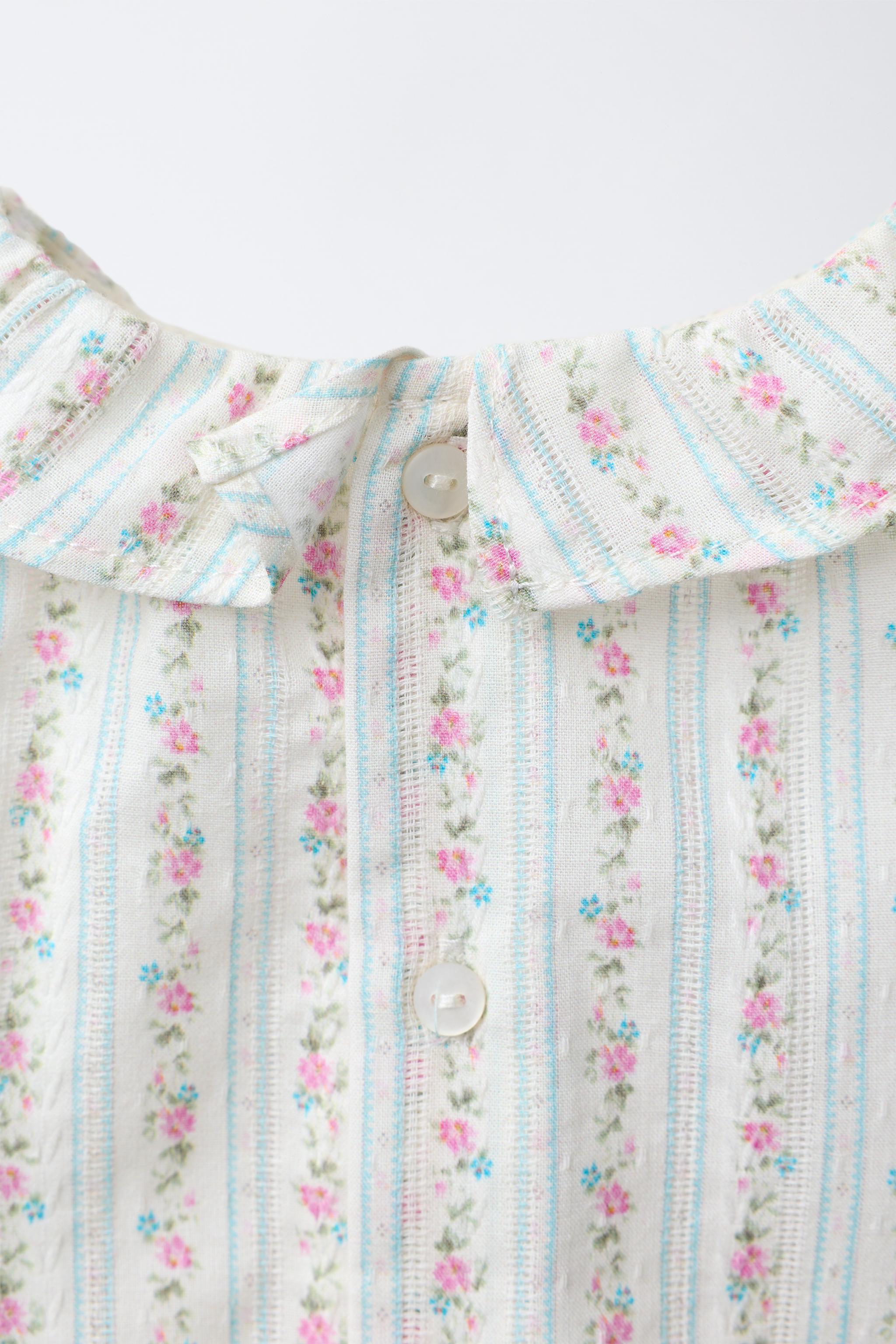 FLORAL SHIRT AND BLOOMERS SET